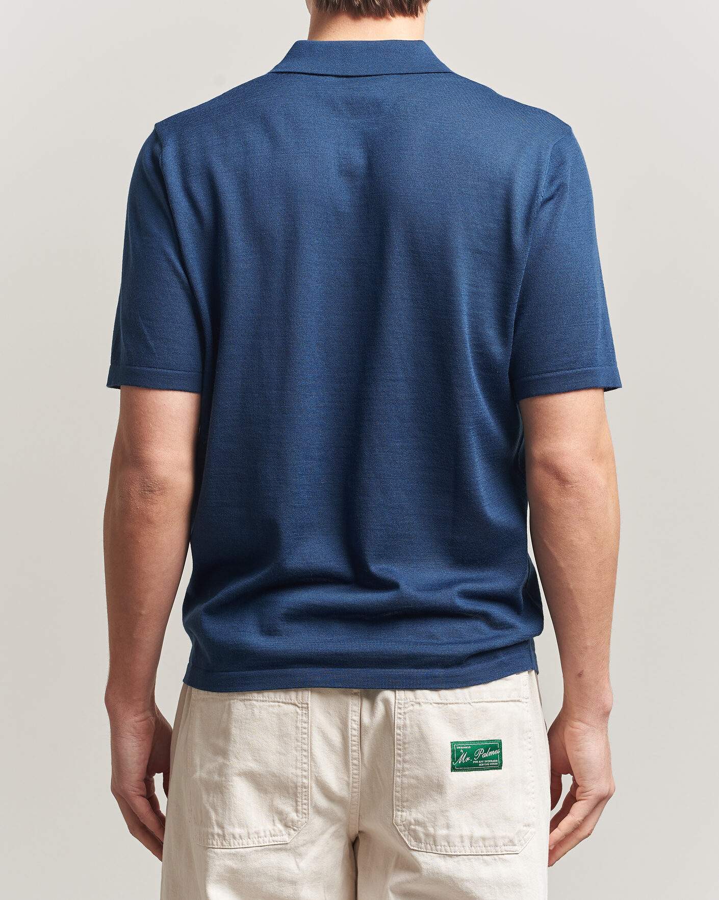 Men | Polo Shirts | Samsøe Samsøe | Rowan Knitted Polo Insignia Blue