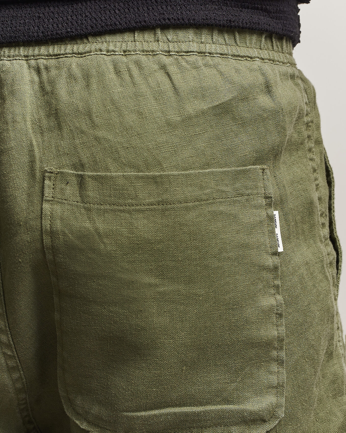 Men | Shorts | Samsøe Samsøe | Jabari Linen Drawstring Shorts Burnt Olive