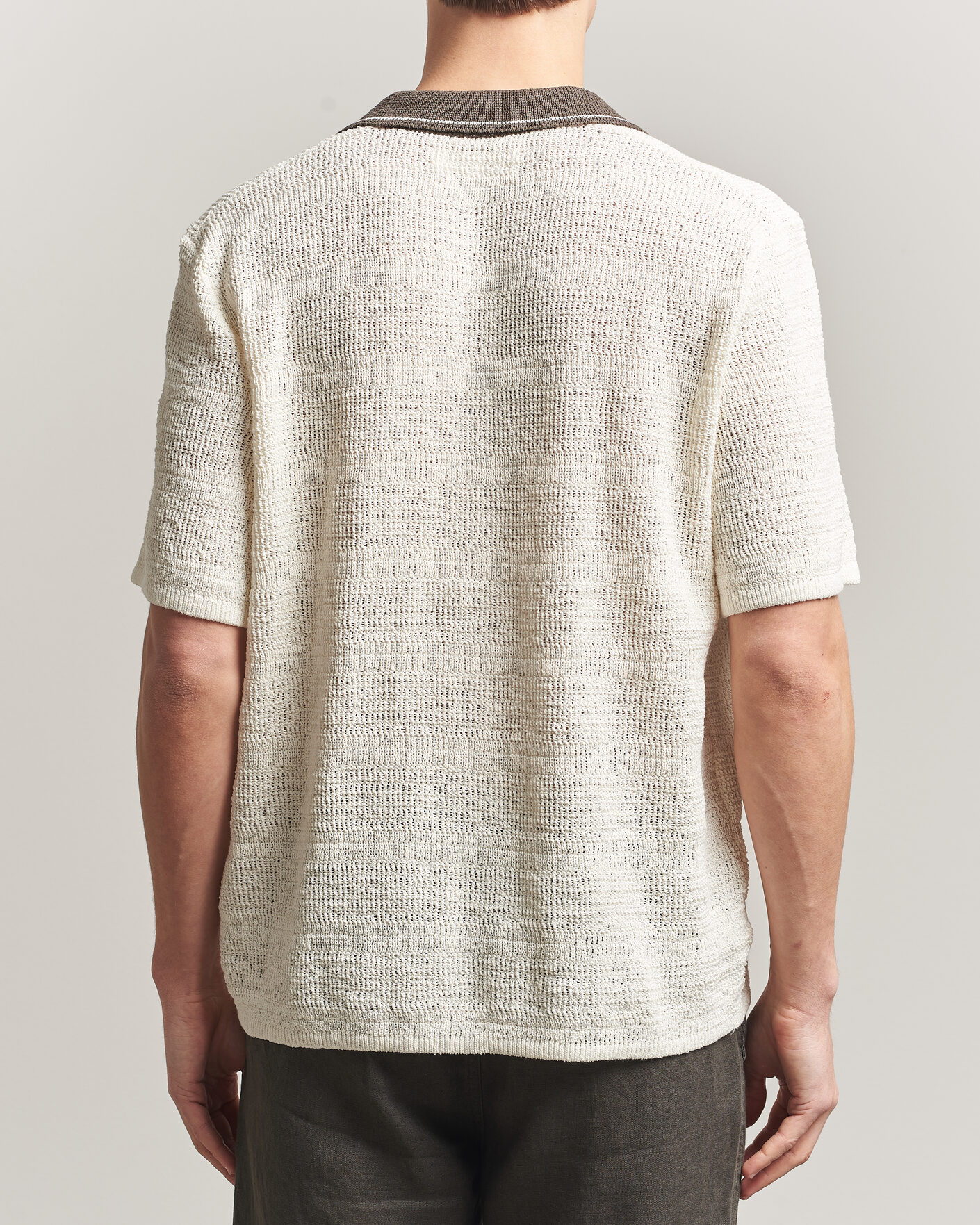 Men | Shirts | Samsøe Samsøe | Percy Knitted Short Sleeve Shirt Clear Cream