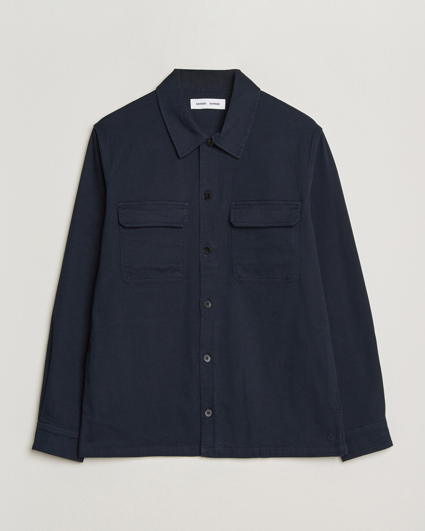 Men | Shirts | Samsøe Samsøe | Taka Cotton Overshirt Salute Navy
