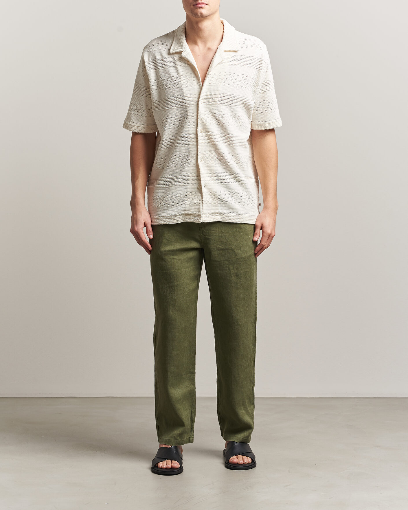 Men | Shirts | Samsøe Samsøe | Martin Knitted Short Sleeve Shirt Clear Cream