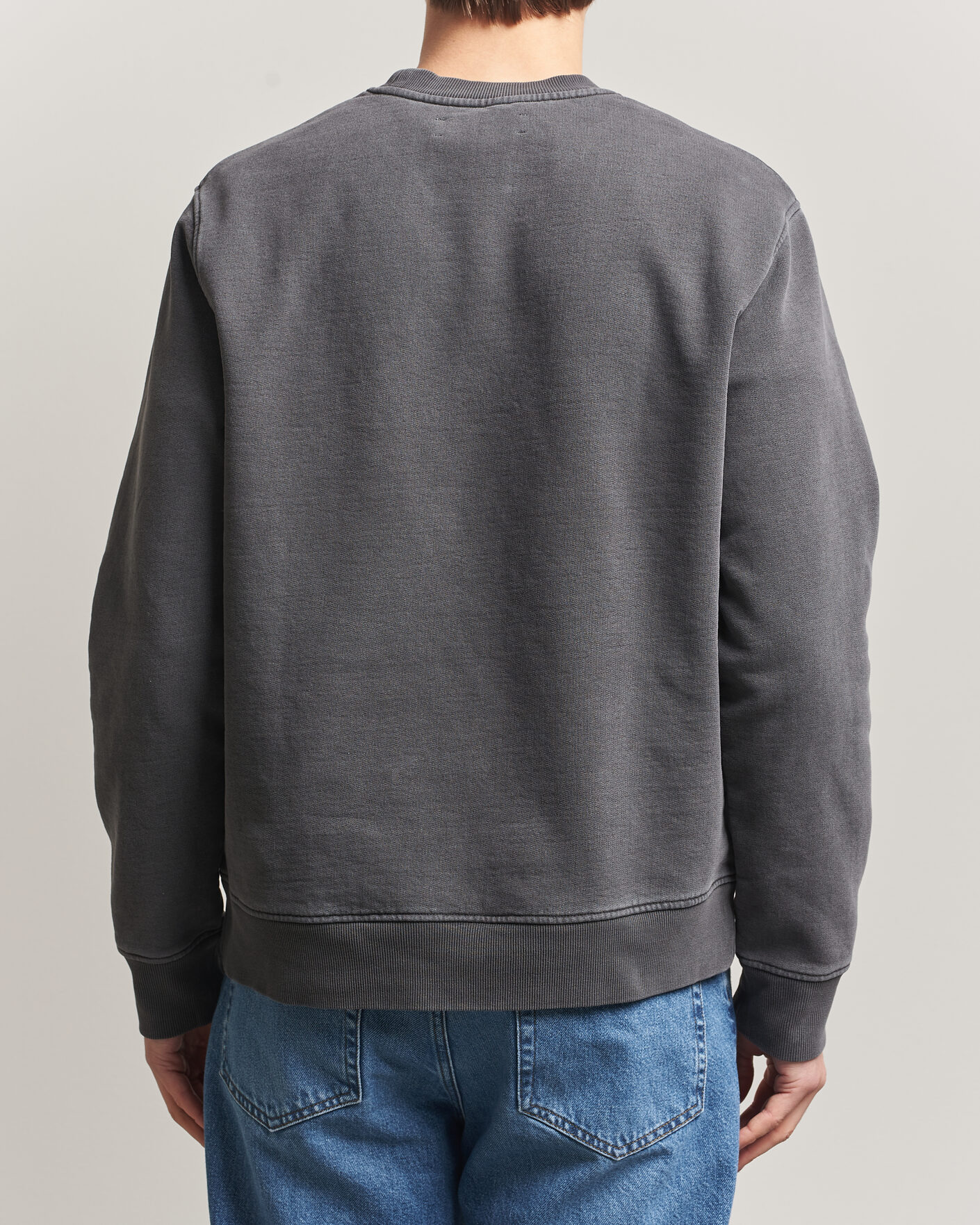Men | Sweaters & Knitwear | Samsøe Samsøe | Joel Washed Organic Cotton Sweatshirt Black