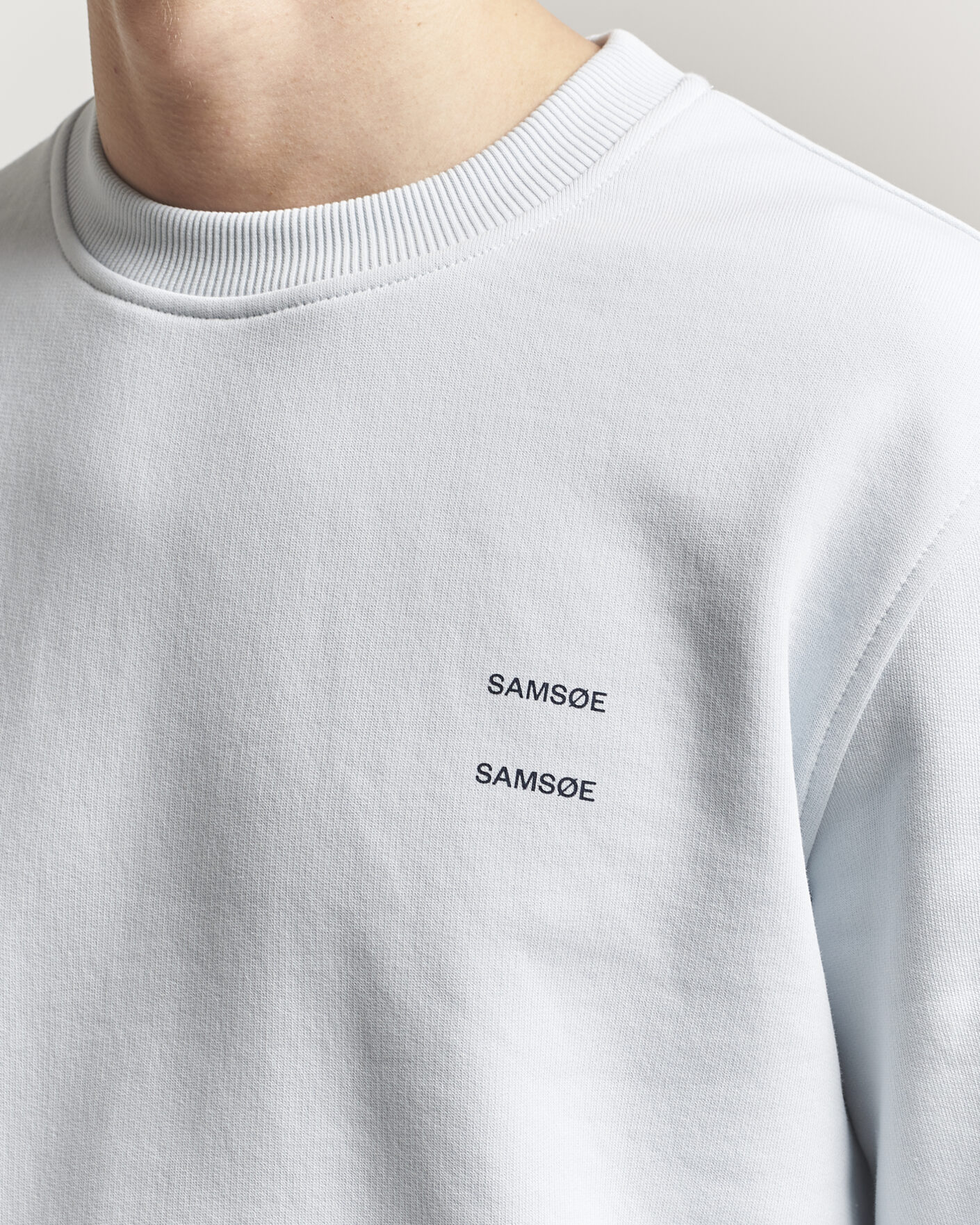 Men | Sweaters & Knitwear | Samsøe Samsøe | Joel Organic Cotton Sweatshirt Skywriting