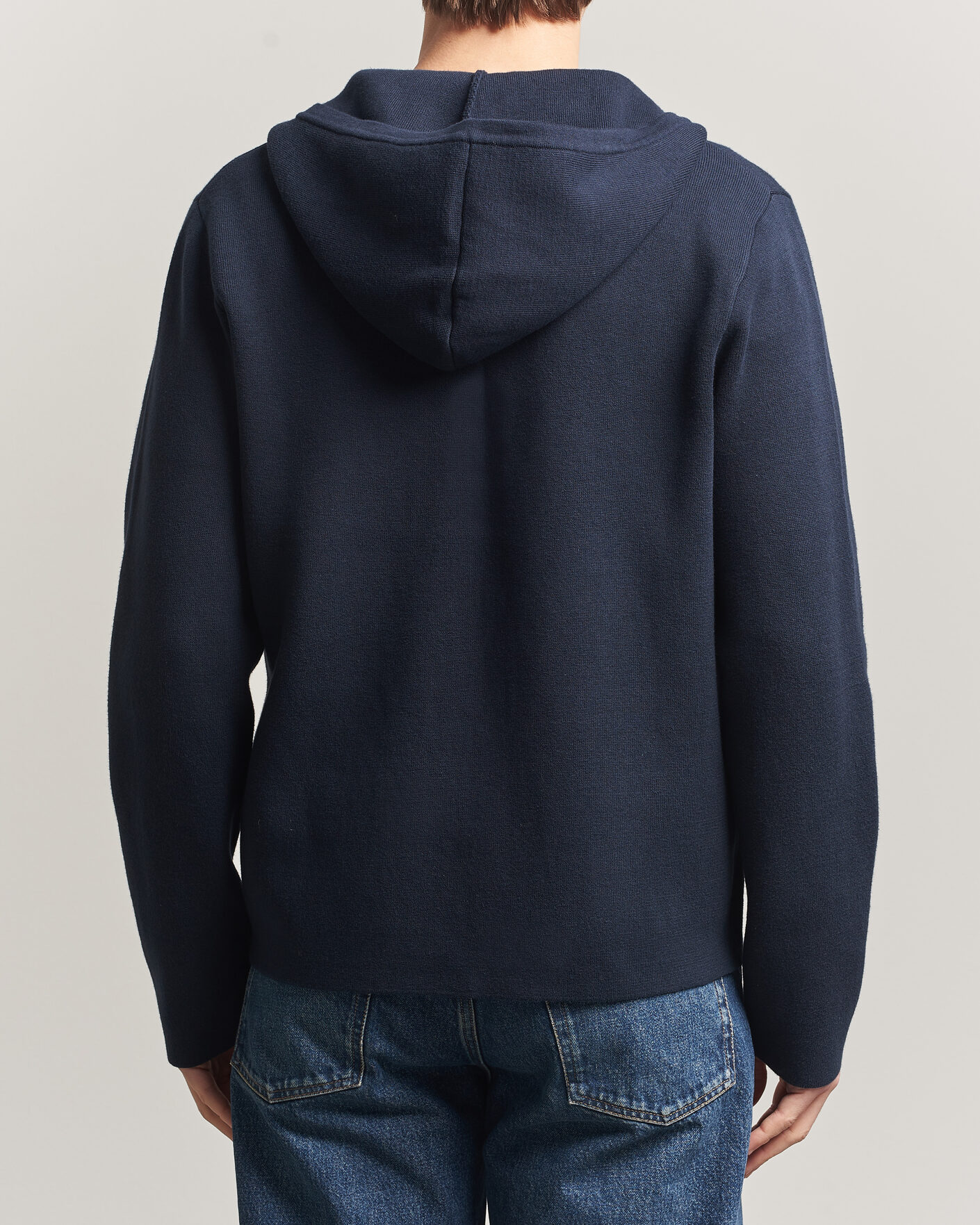Men | Sweaters & Knitwear | Samsøe Samsøe | Niklas Full Zip Hoodie Salute Navy