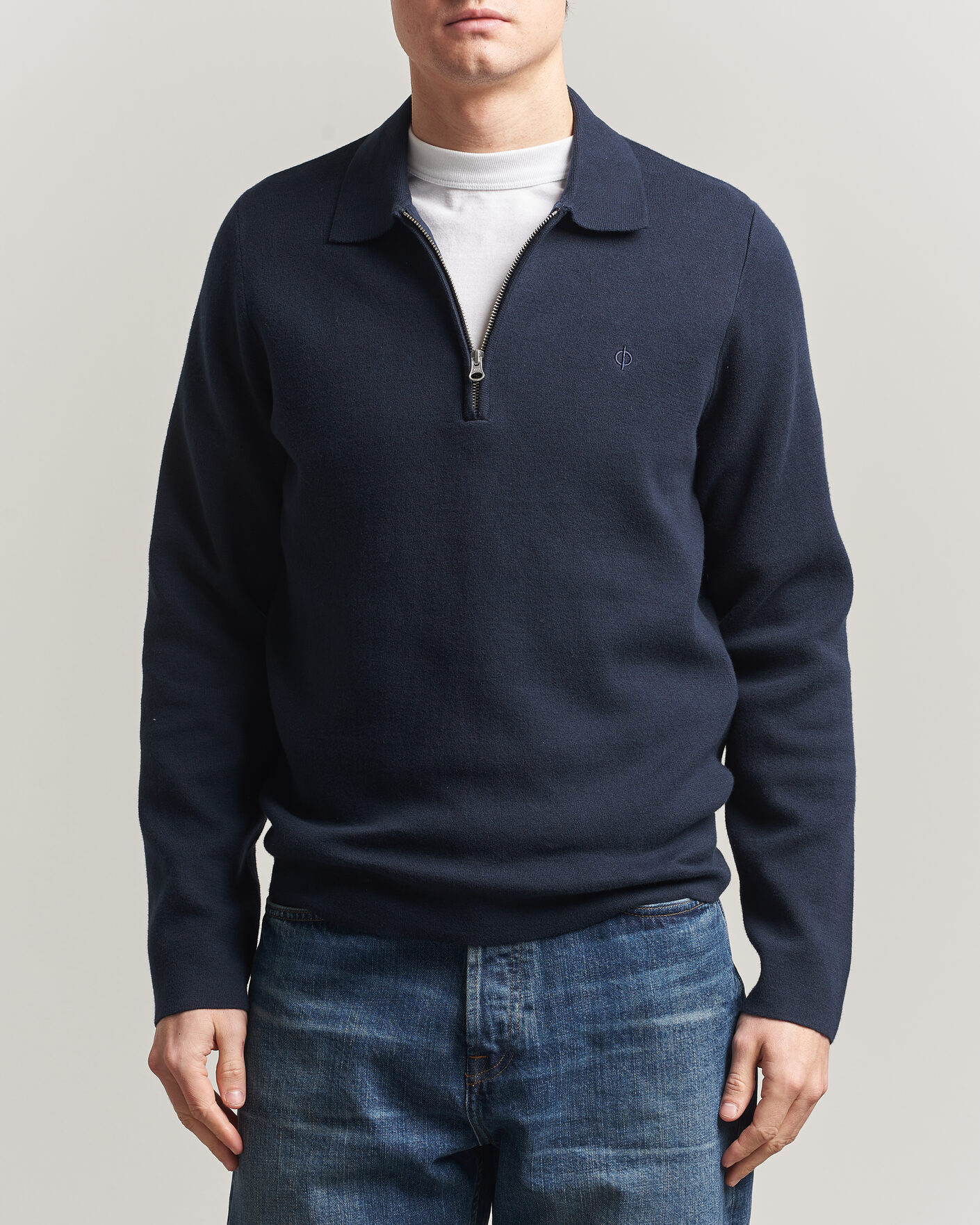 Men | Sweaters & Knitwear | Samsøe Samsøe | Guna Half Zip Salute Navy