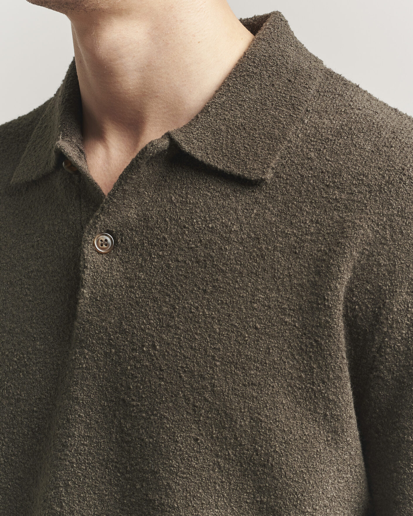 Men | Sweaters & Knitwear | Samsøe Samsøe | Nino Knitted Polo Black Olive