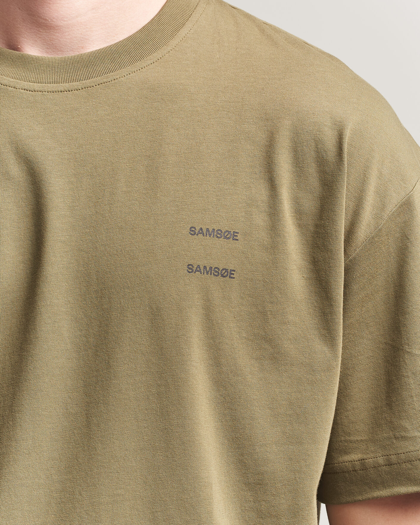 Men | T-Shirts | Samsøe Samsøe | Joel Organic Cotton T-Shirt Burnt Olive