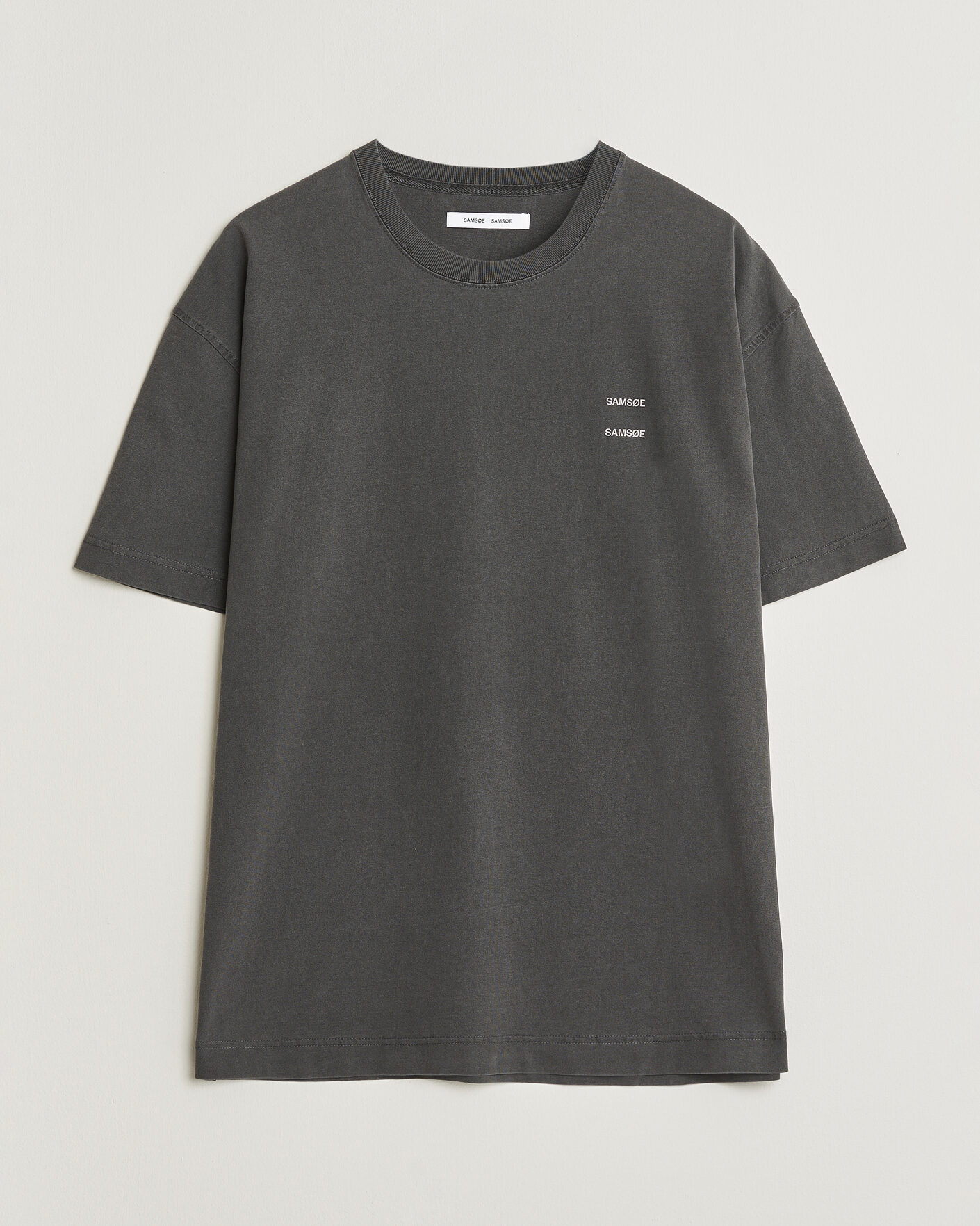 Men | T-Shirts | Samsøe Samsøe | Joel Washed Organic Cotton T-Shirt Black