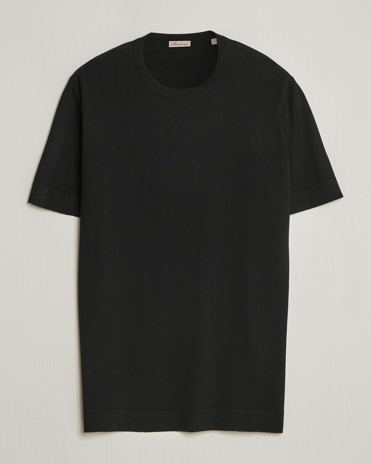Men | T-Shirts | Stenströms | Silk/Cashmere T-Shirt Black