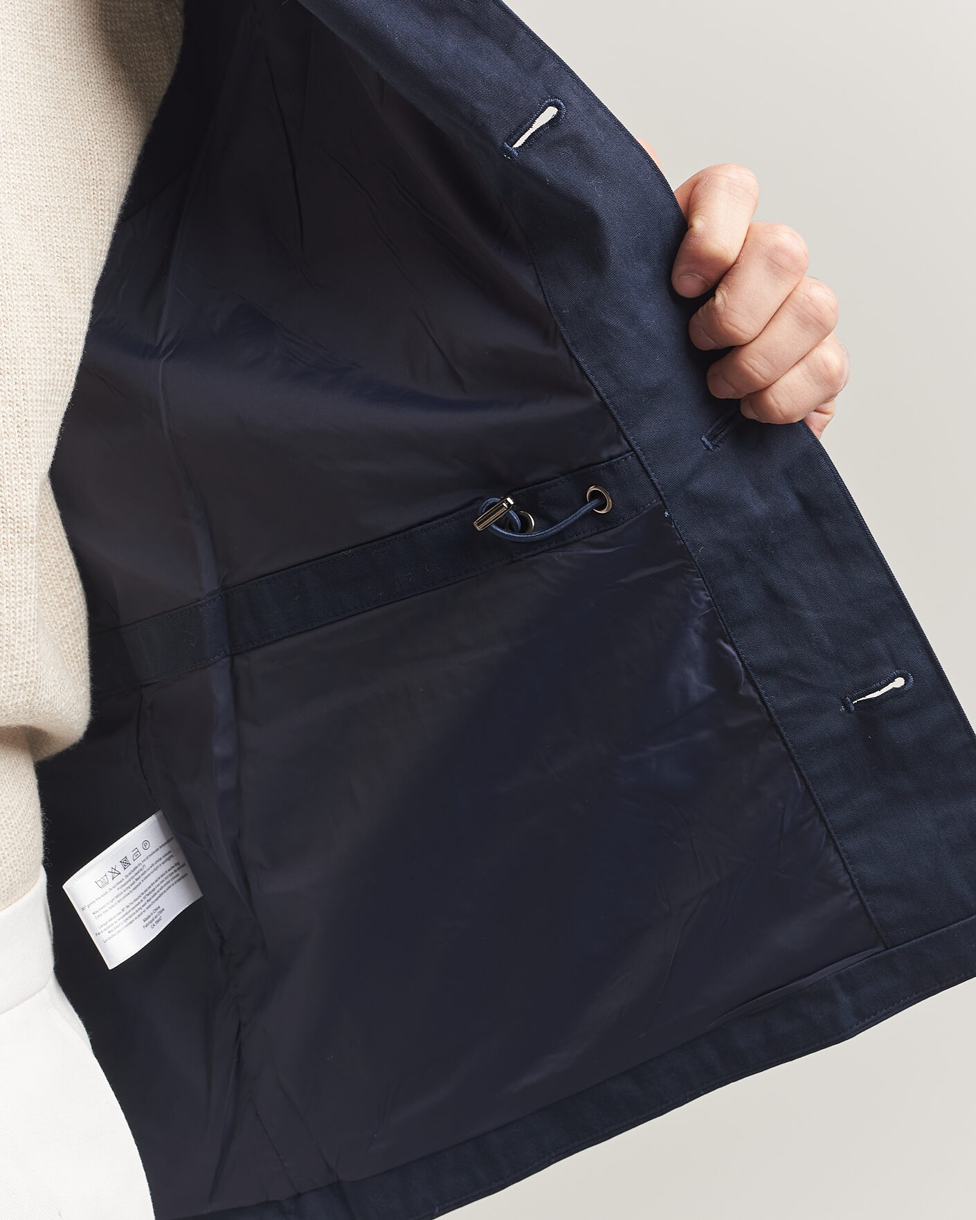 Men | Gilets | Stenströms | Cotton  Twill Vest Navy