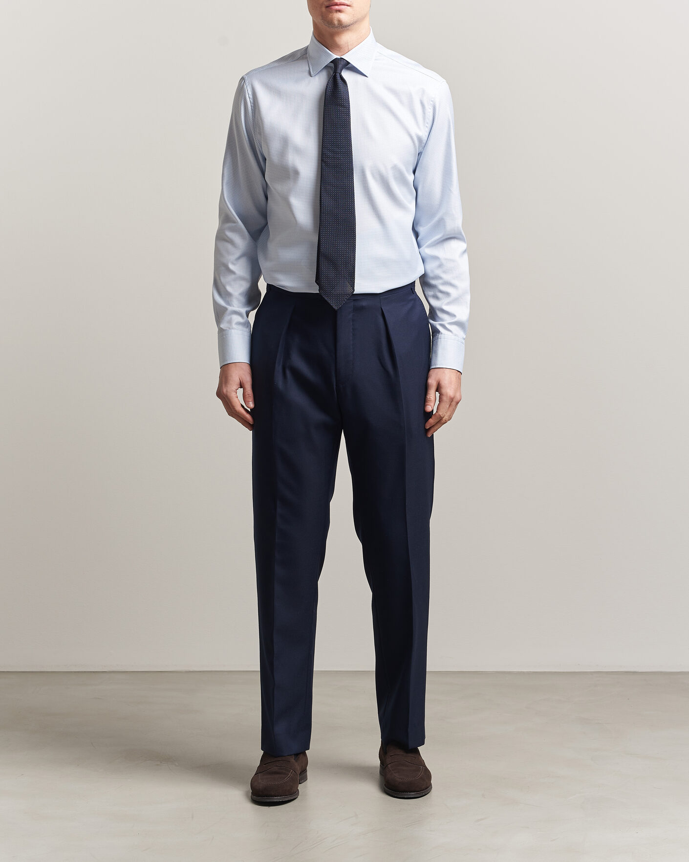 Men | Shirts | Stenströms | Regular Fit Micro Structure Shirt Light Blue