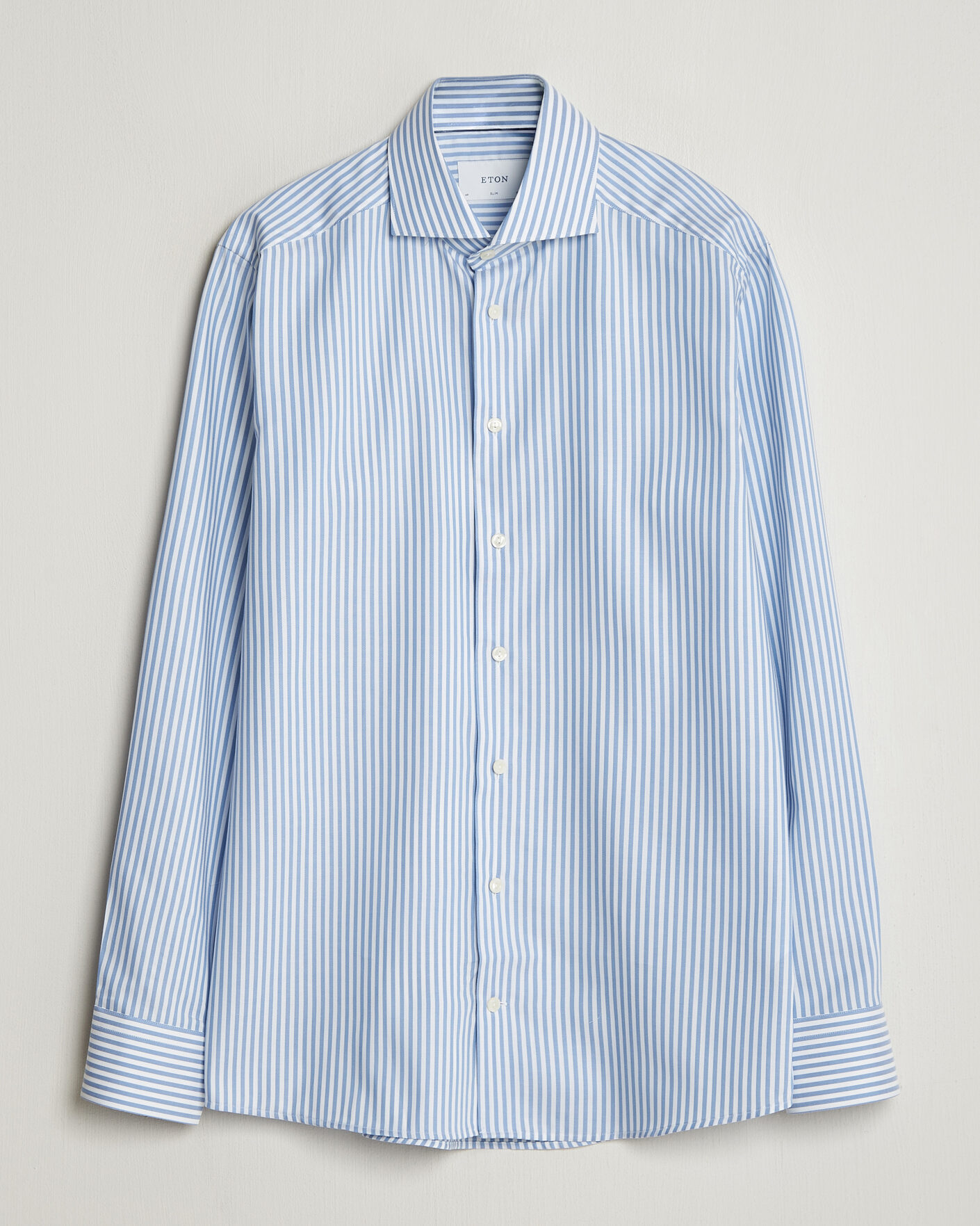 Men | Shirts | Eton | Slim Fit Signature Oxford Striped Shirt Light Blue