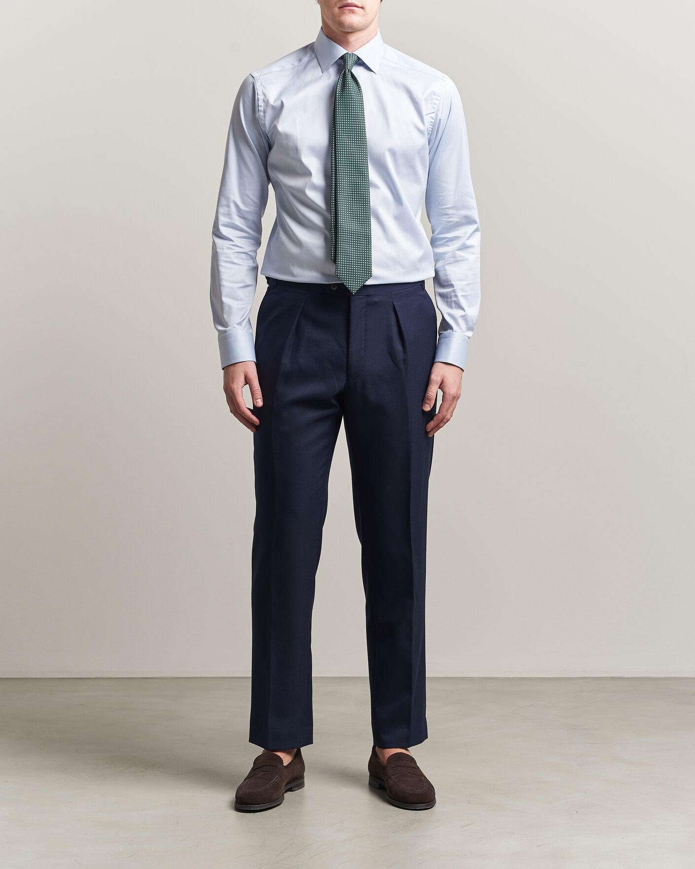 Men | Shirts | Eton | Slim Fit Signature Twill Contrast Shirt Light Blue