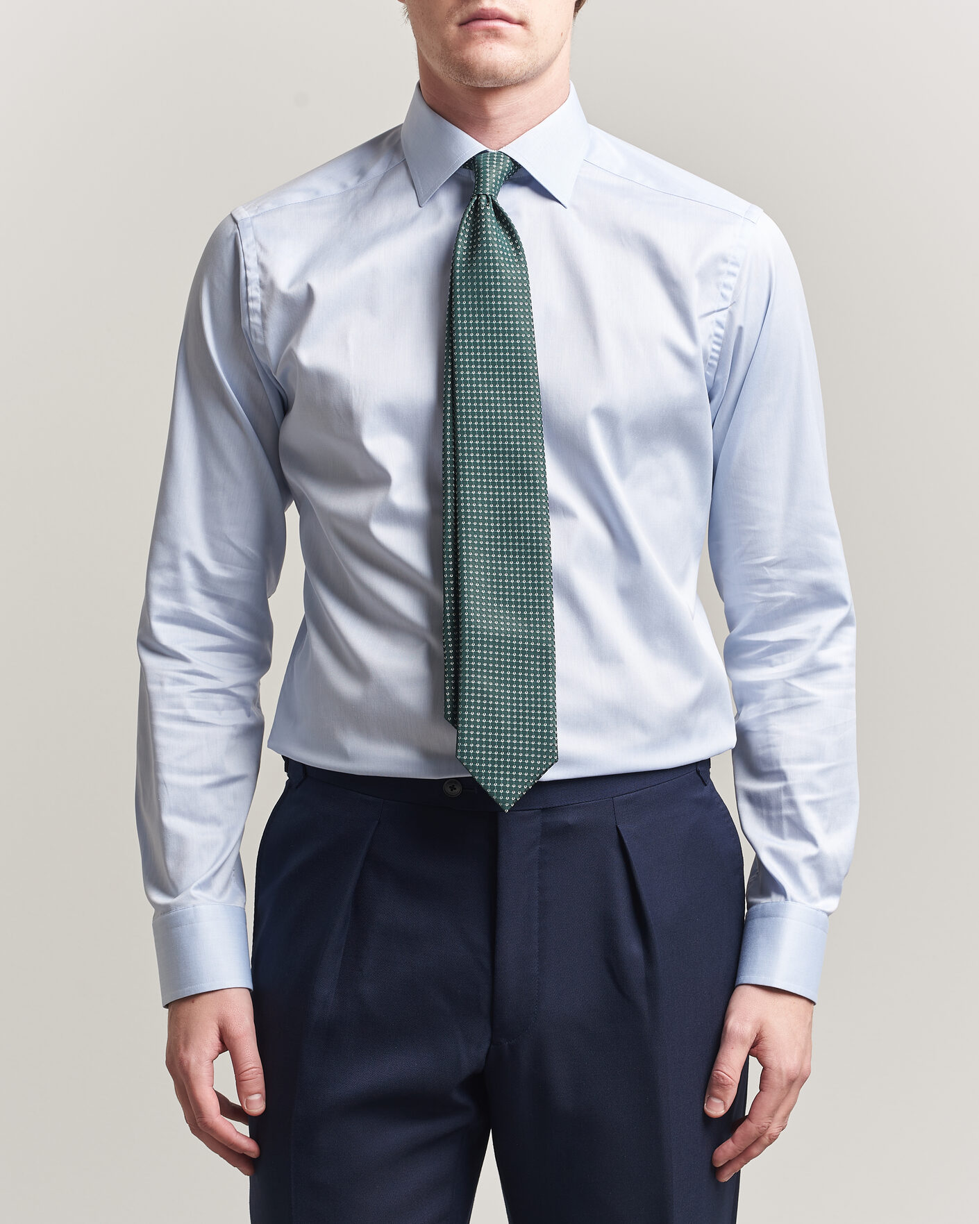 Men | Shirts | Eton | Slim Fit Signature Twill Contrast Shirt Light Blue