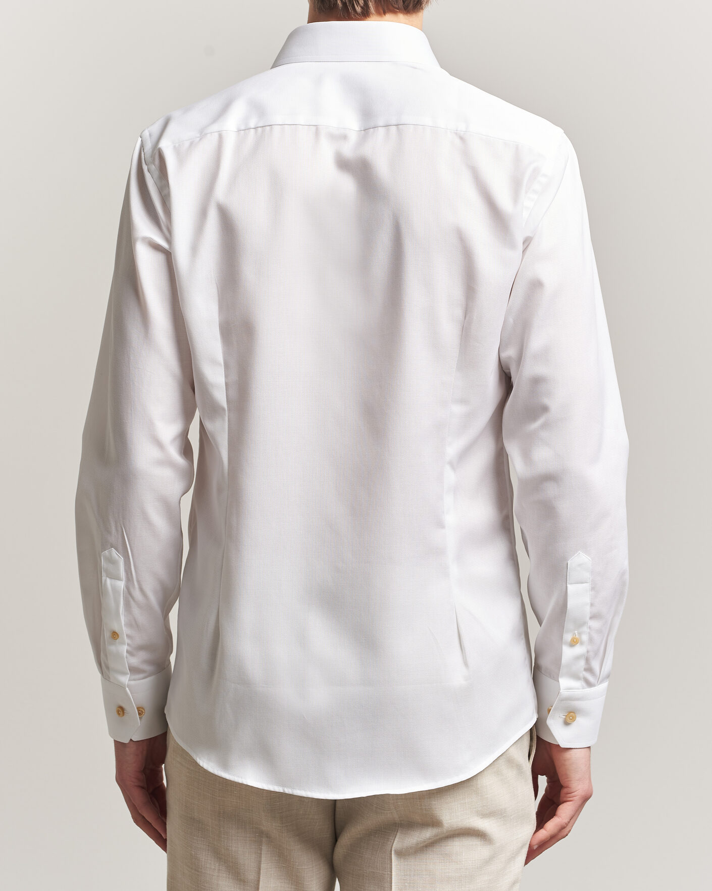 Men | Shirts | Eton | Slim Fit Signature Twill Contrast Shirt White