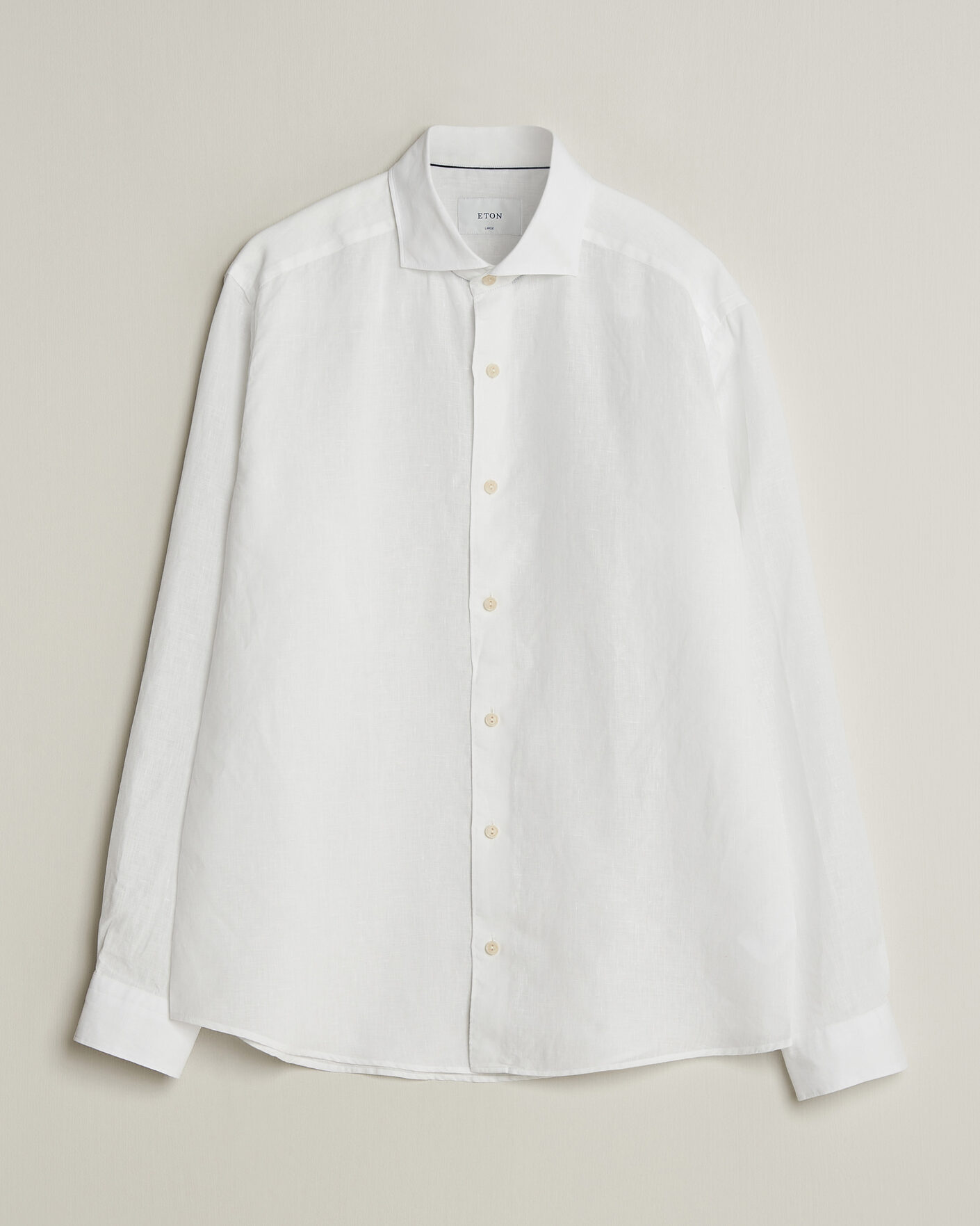 Men | Shirts | Eton | Casual Fit Linen Shirt White