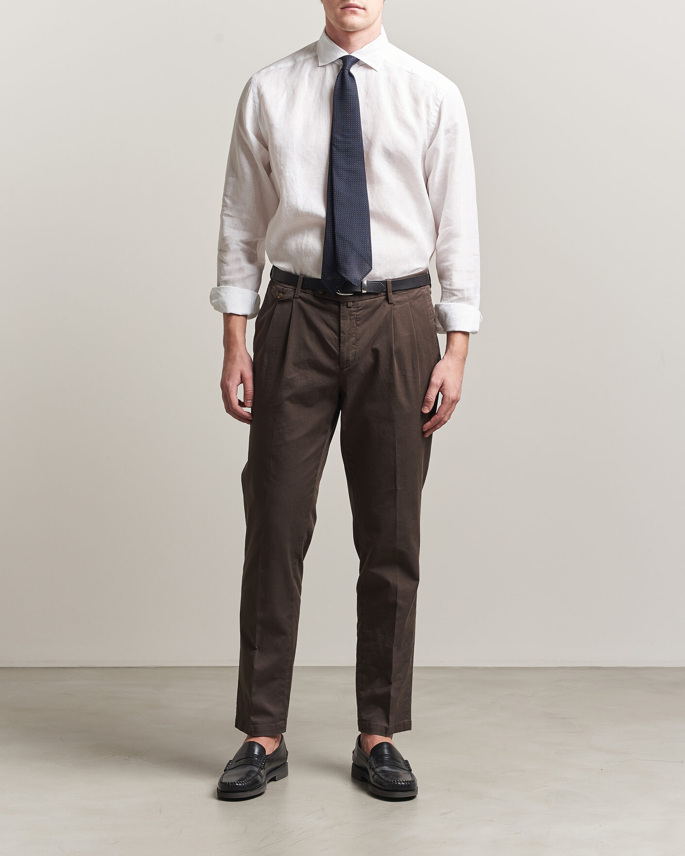 Men | Shirts | Eton | Casual Fit Linen Shirt White