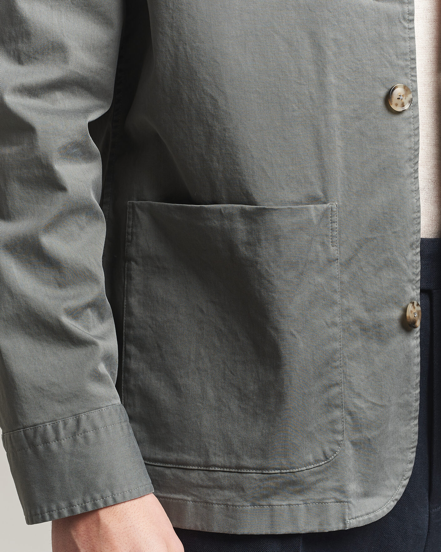 Men | Coats & Jackets | Eton | Cotton Chore Jacket Mid Green