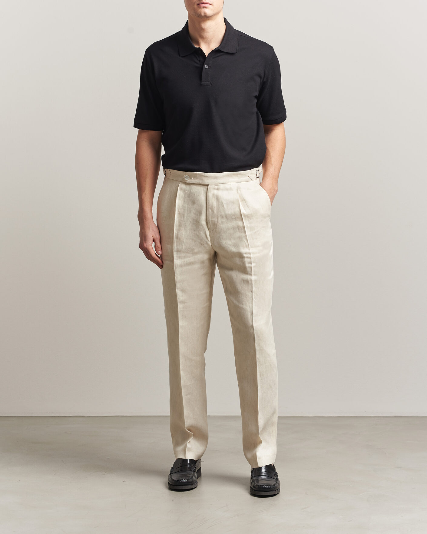 Men | Polo Shirts | Eton | Pima Pique Polo Black