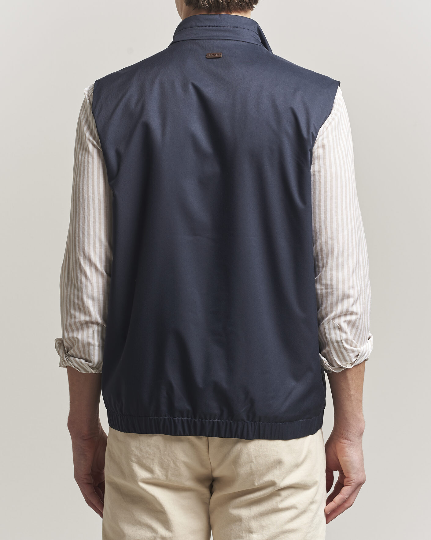 Men | Gilets | Eton | Lightweight Wind Vest Navy Blue