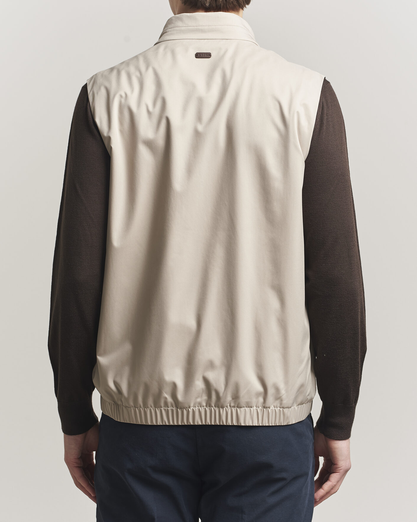 Men | Gilets | Eton | Lightweight Wind Vest Beige