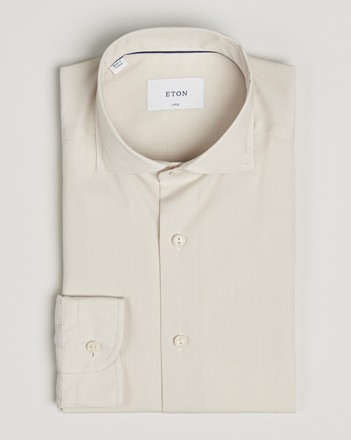 Men | Shirts | Eton | Casual Fit Breeze Poplin Shirt Beige