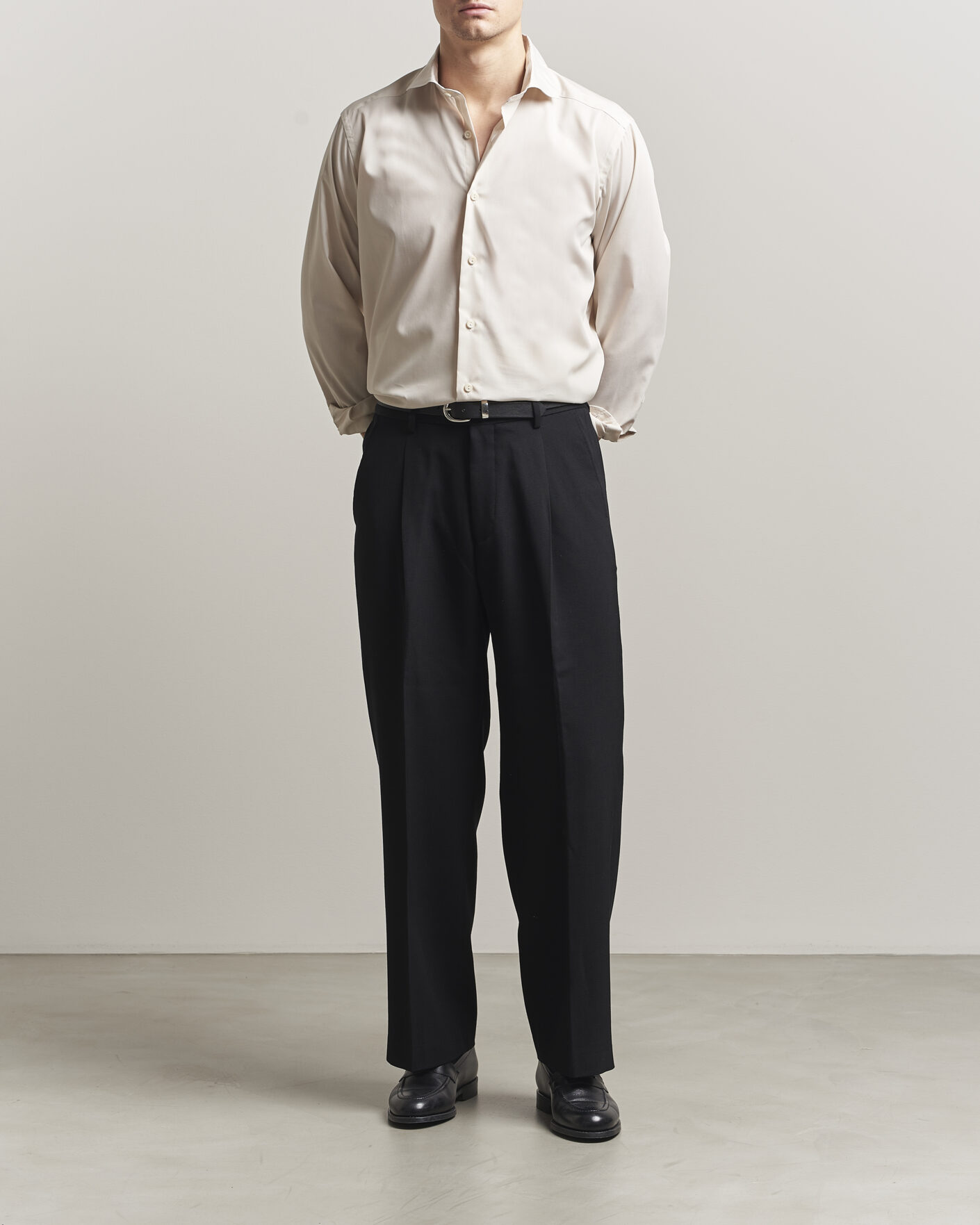 Men | Shirts | Eton | Casual Fit Breeze Poplin Shirt Beige