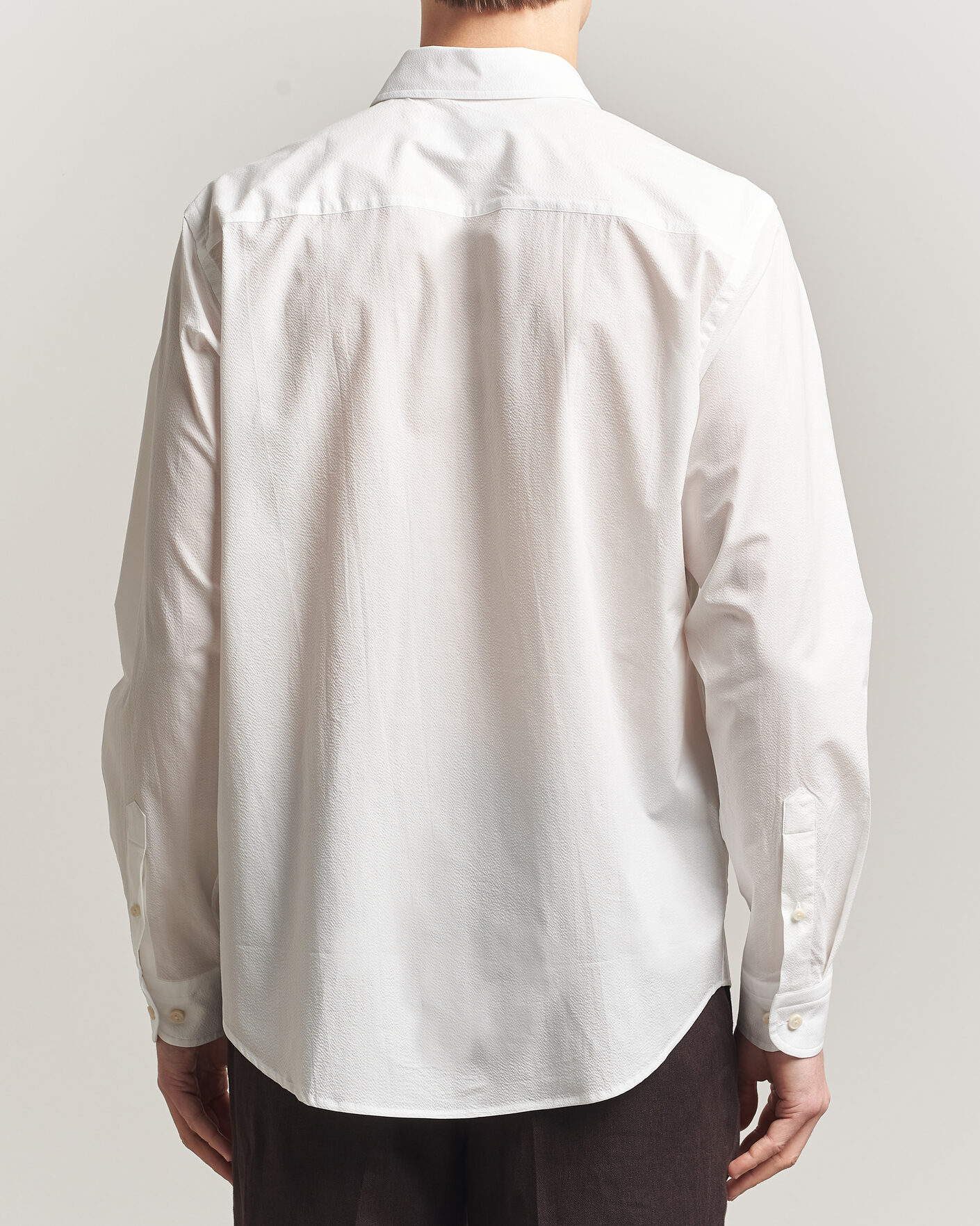 Men | Shirts | Eton | Casual Fit Seersucker Resort Shirt White