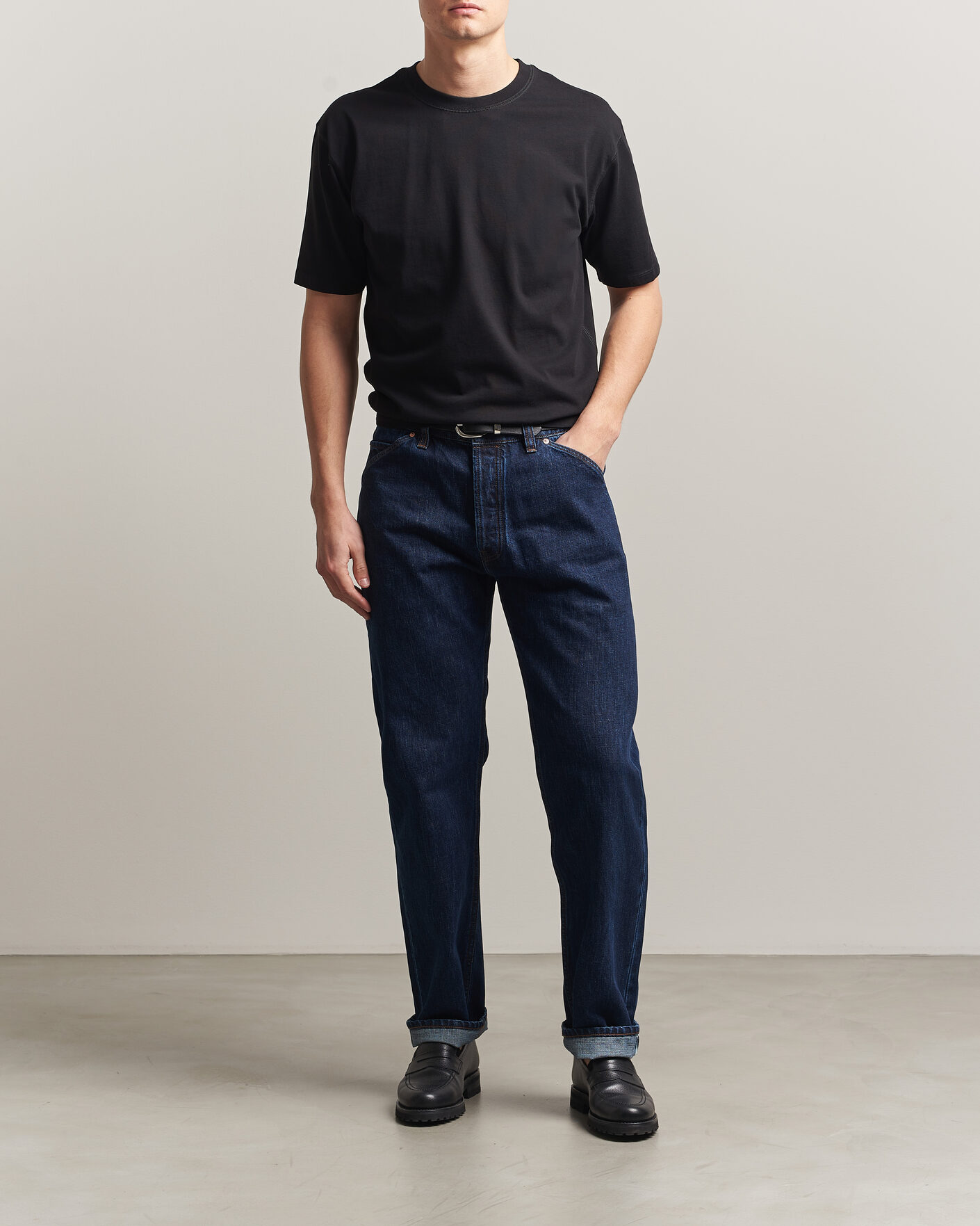 Men | T-Shirts | Drake's | Short Sleeve Hiking T-Shirt Black