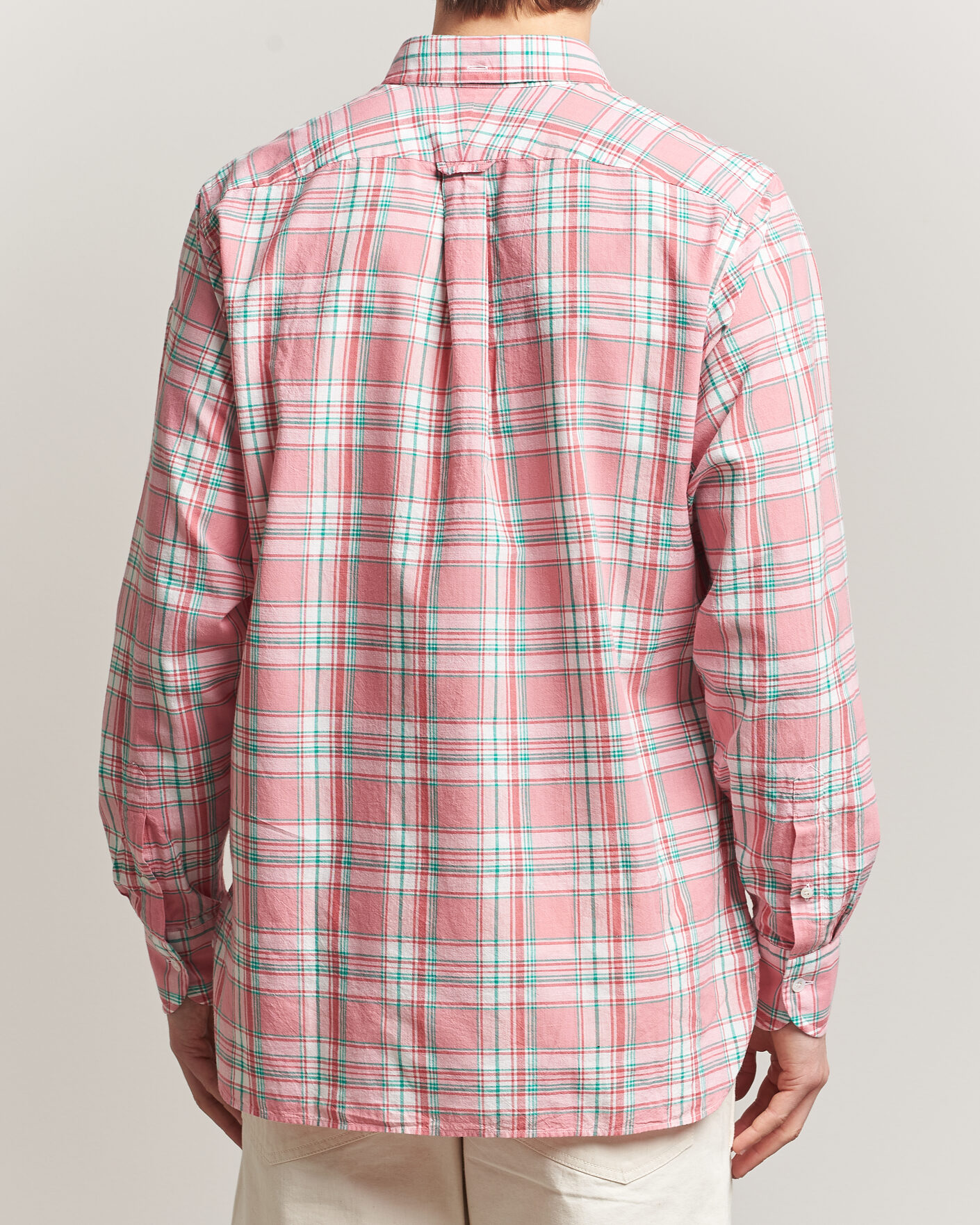 Men | Shirts | Drake's | Madrass Checked Button Down Shirt Pink