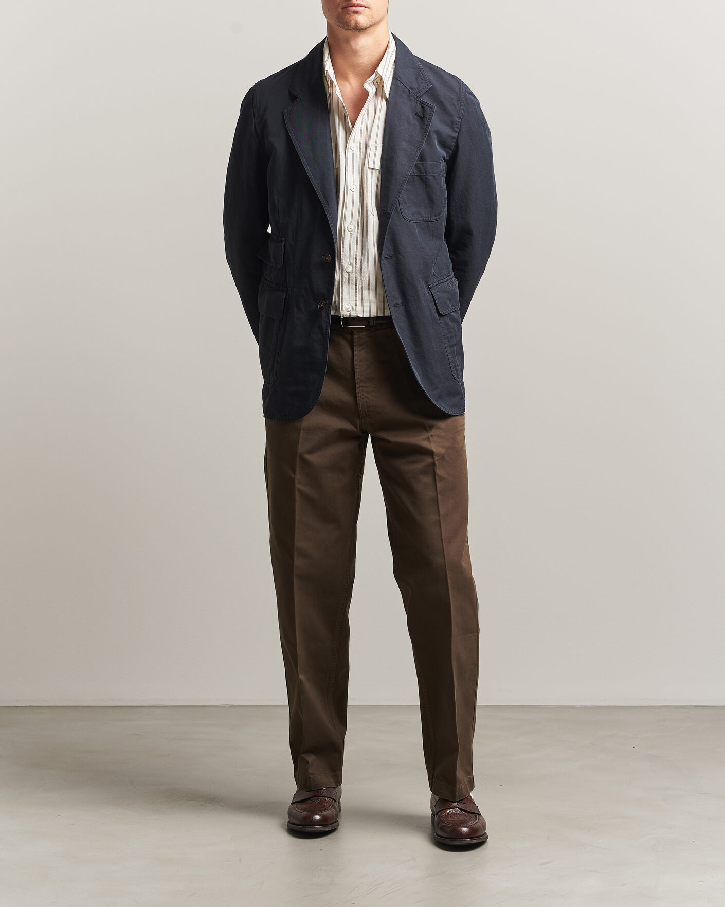 Men | Blazers | Drake's | MKIV Clean Twill Games Blazer Navy