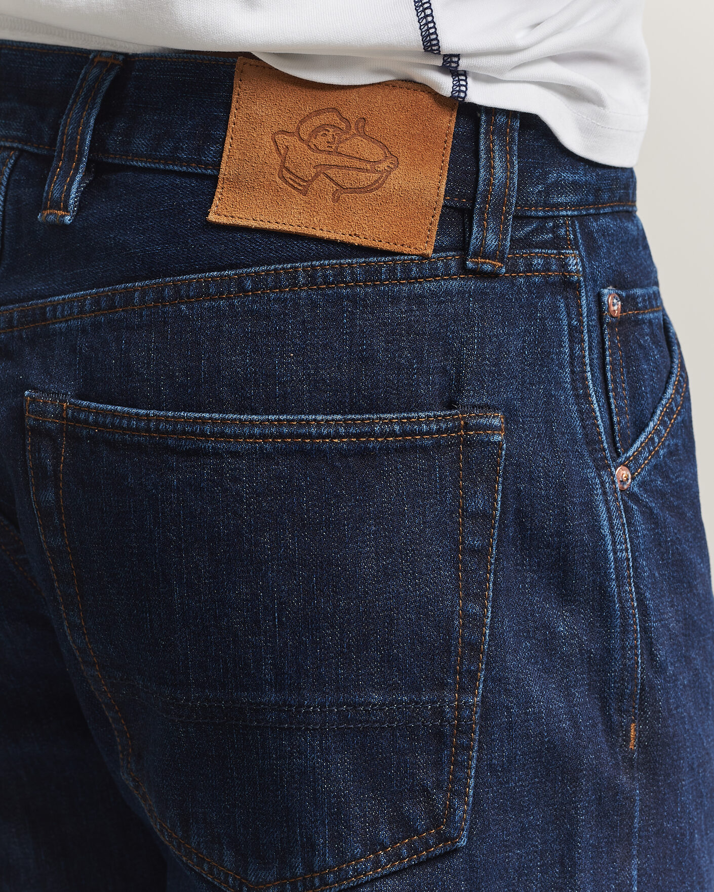 Men | Jeans | Drake's | 5-Pocket Japanese Selvedge Denim Stone Wash