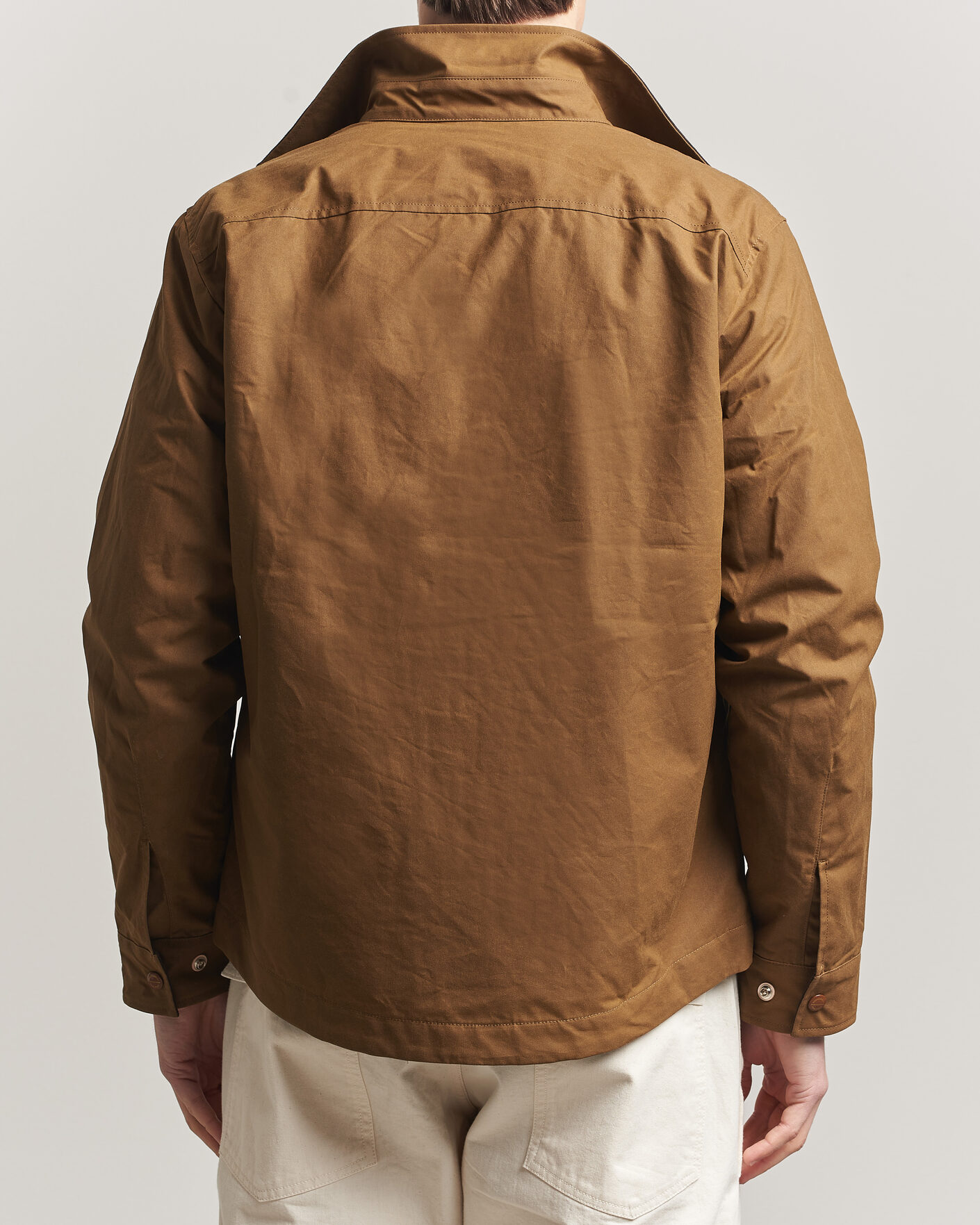 Men | Coats & Jackets | Manifattura Ceccarelli | Dry Wax Heavy Shirt Jacket Dark Tan