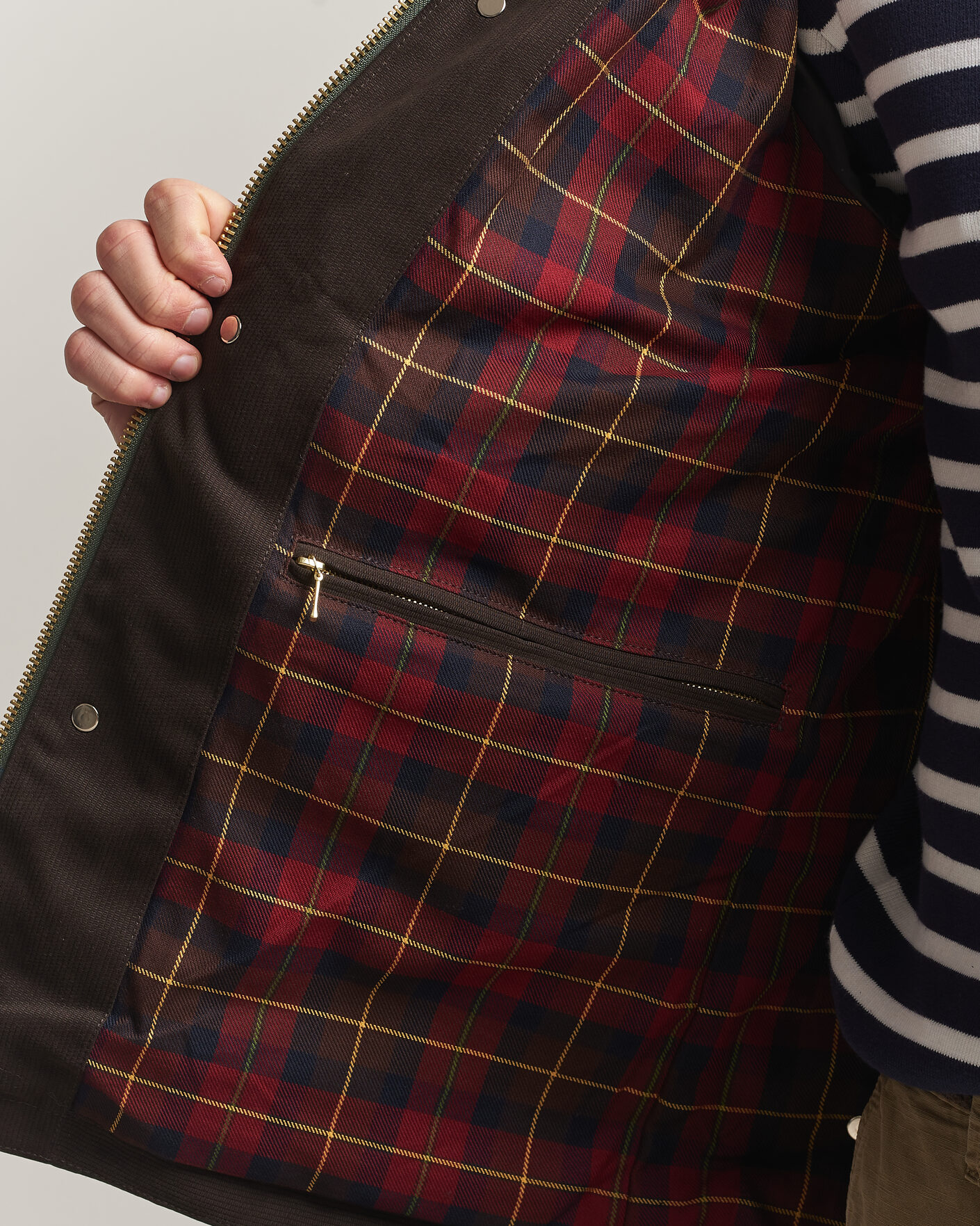 Men | Coats & Jackets | Manifattura Ceccarelli | Dry Wax Rain Caban Dark Green