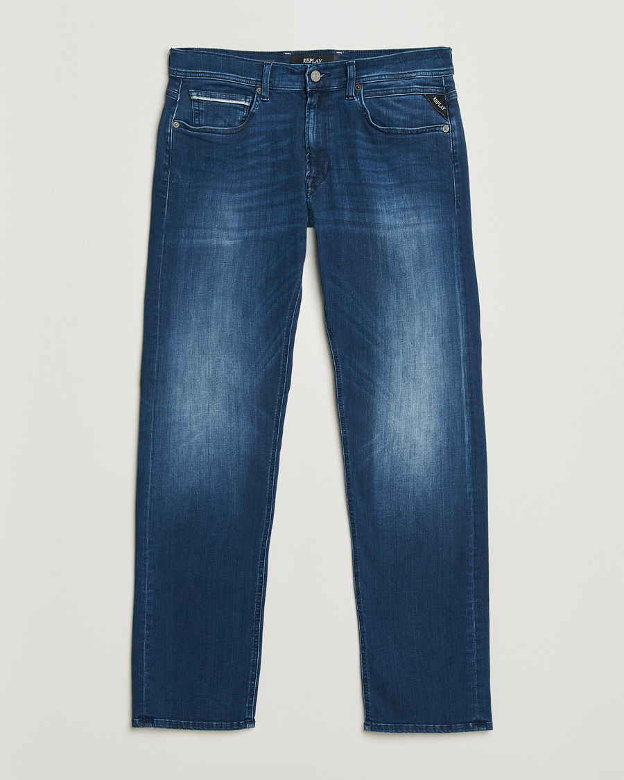 Men | Jeans | Replay | Grover Straight Fit Hyperflex Jeans Dark Blue