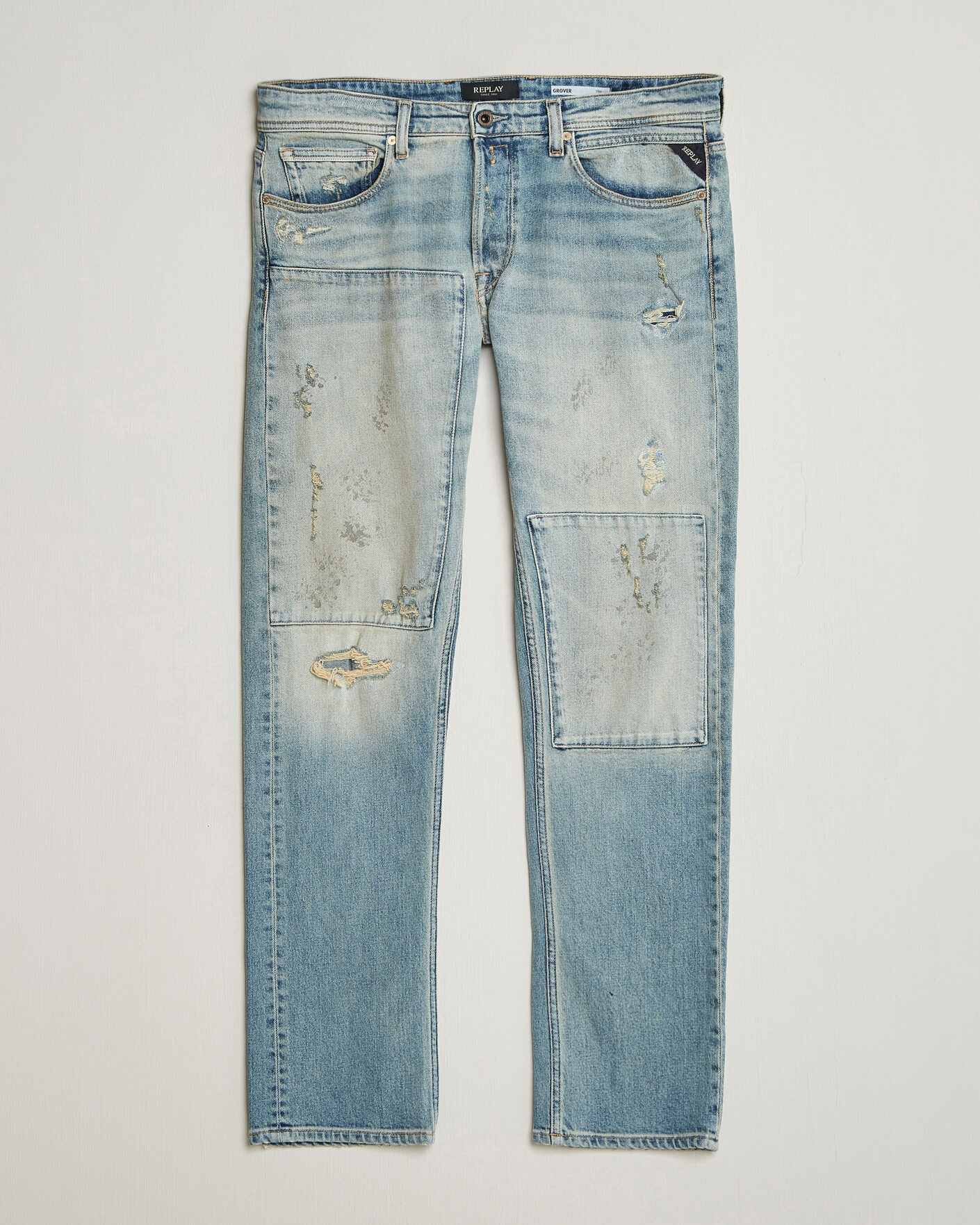 Men | Trousers | Replay | Grover Sraight Fit 20 Years Wash Jeans Light Blue