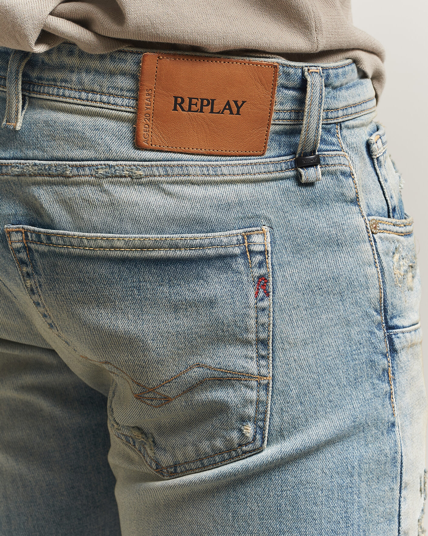 Men | Jeans | Replay | Grover Sraight Fit 20 Years Wash Jeans Light Blue