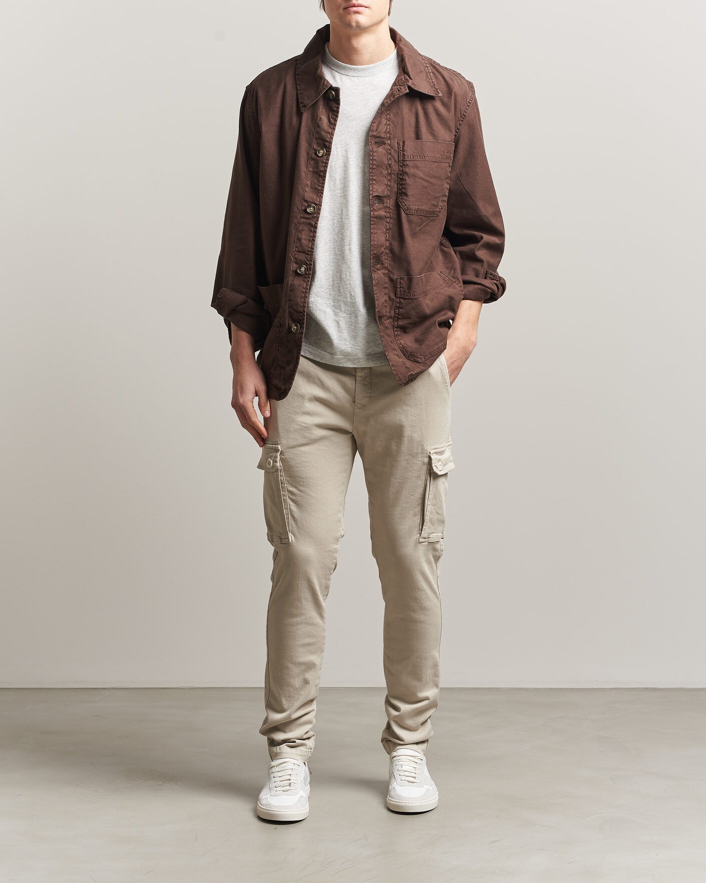 Men | Trousers | Replay | Jaan Hyperflex Cargo Pants Ivory