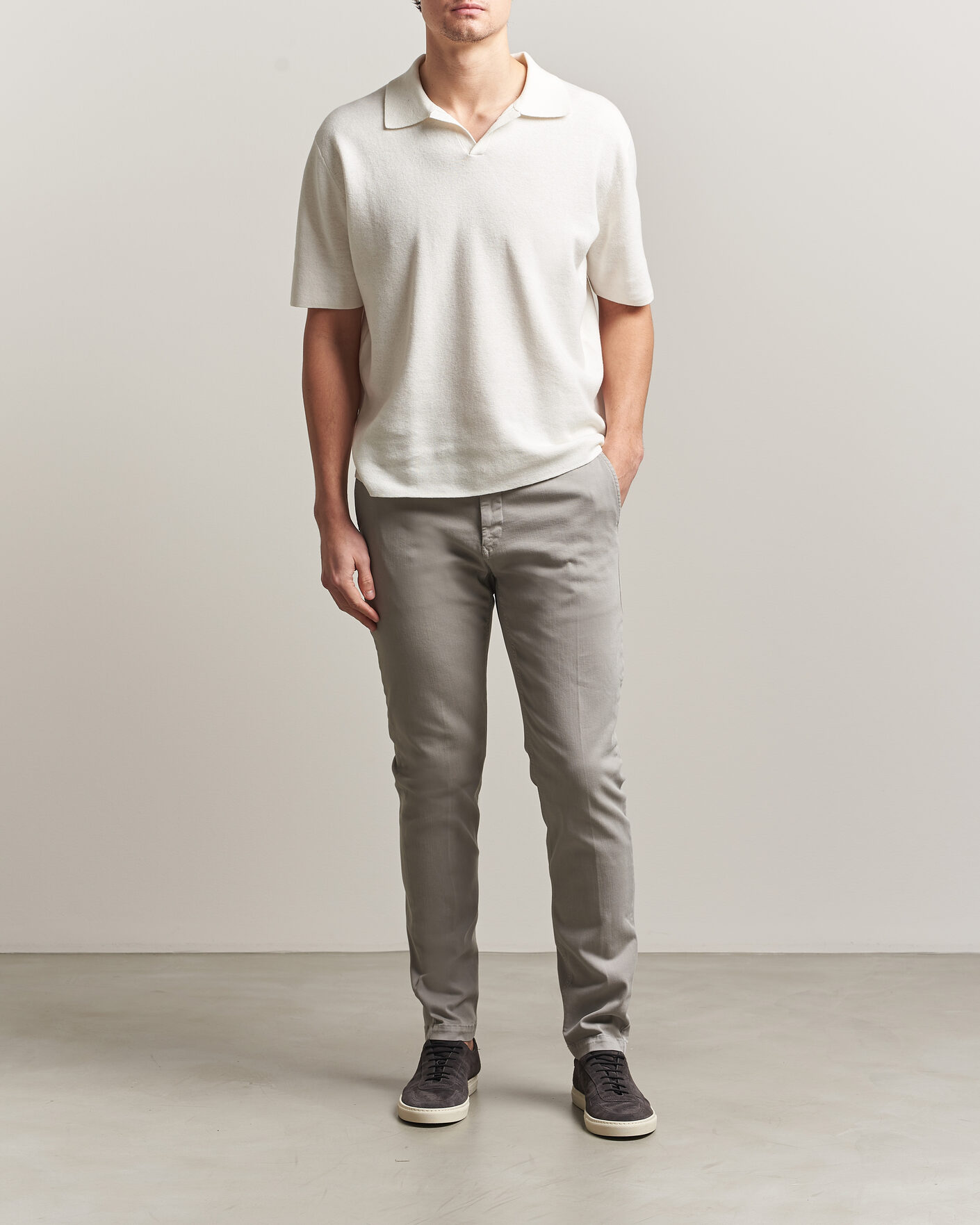 Men | Trousers | Replay | Benni Hyperflex X-Lite Chinos Light Grey