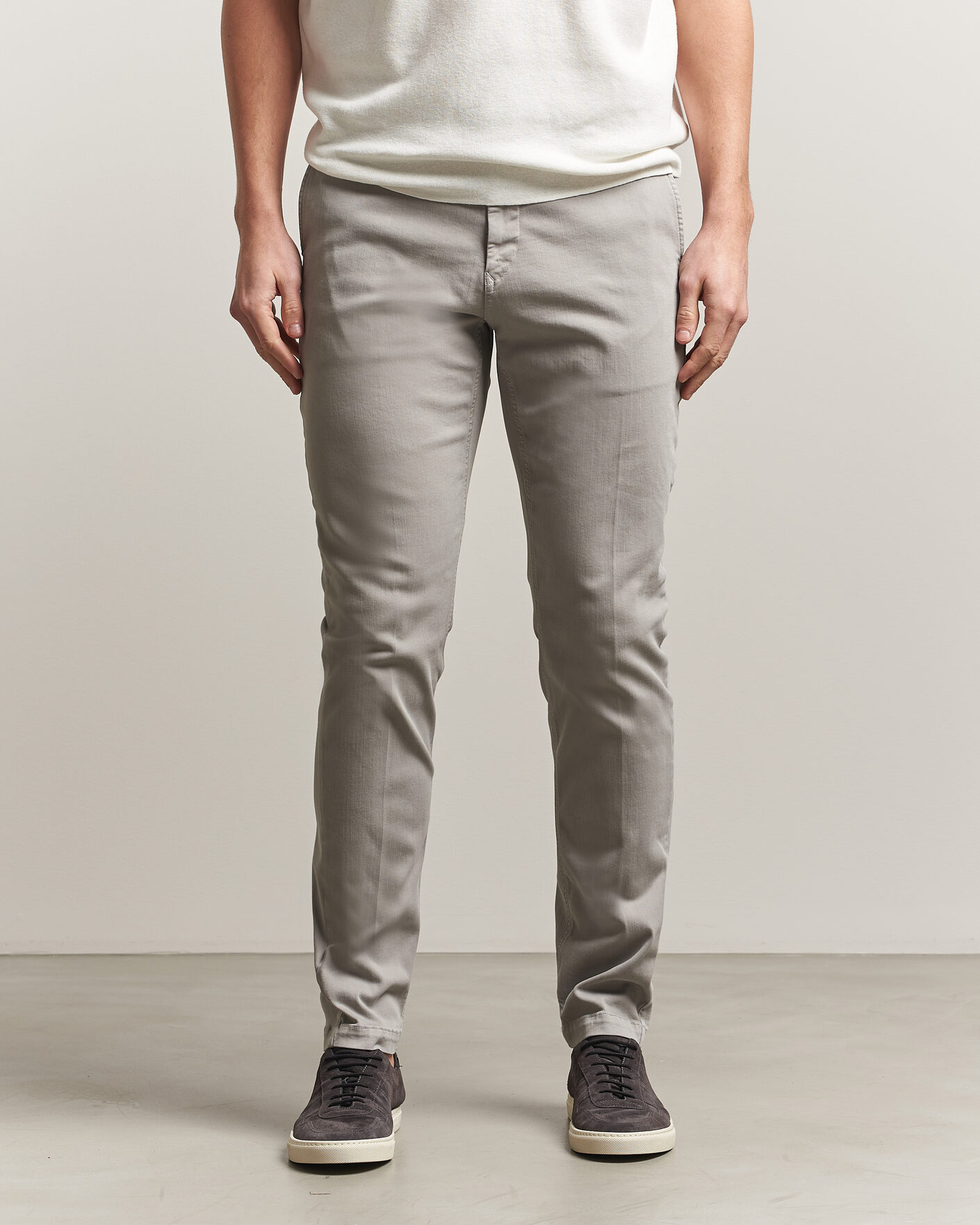 Men | Trousers | Replay | Benni Hyperflex X-Lite Chinos Light Grey