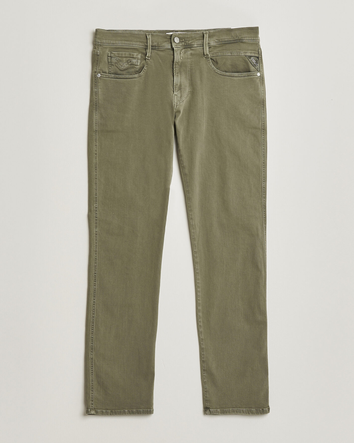 Men | Trousers | Replay | Anbass Hyperflex X.Lite 5-Pocket Pants Military Green