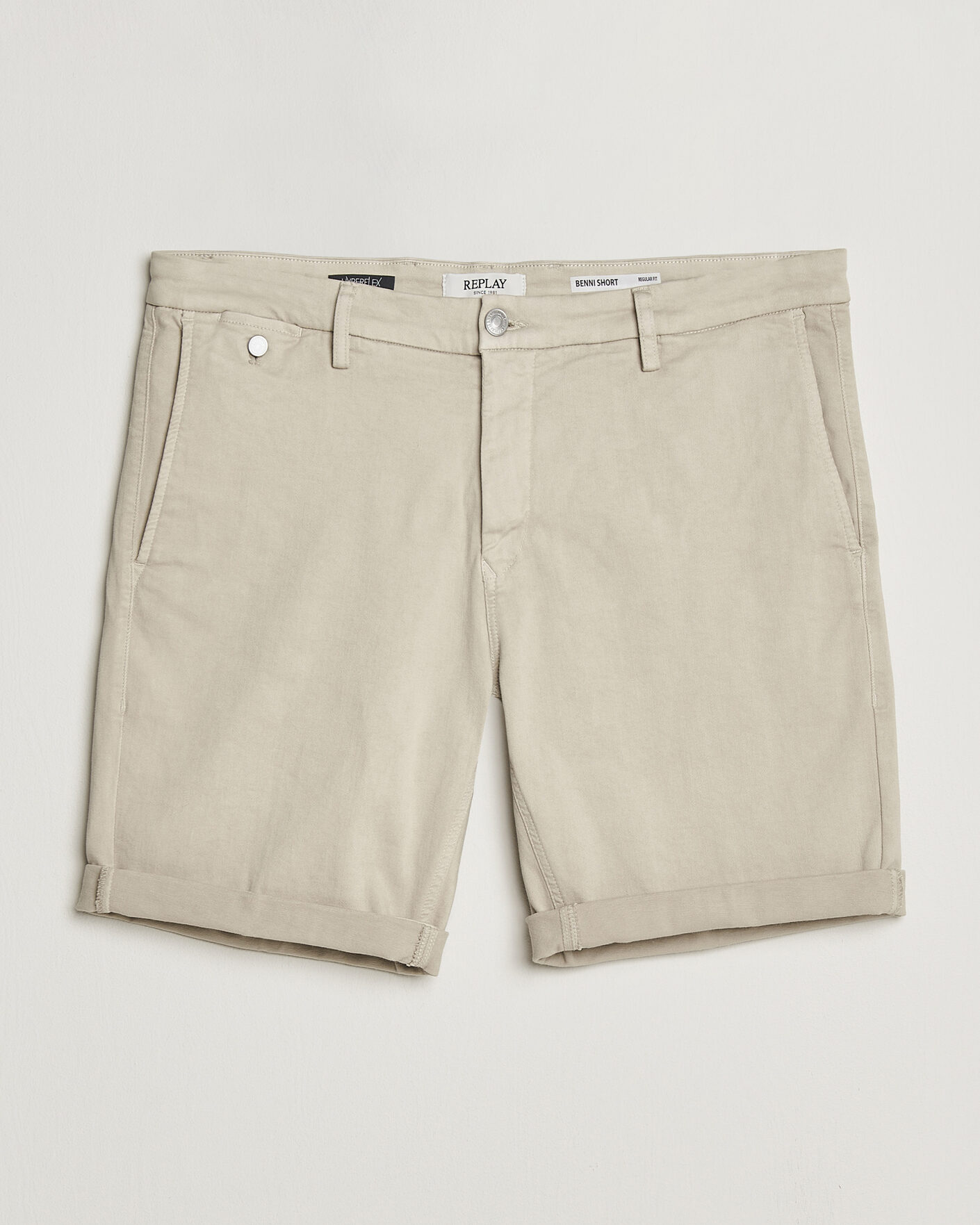 Men | Shorts | Replay | Benni Hyperflex Shorts Ivory