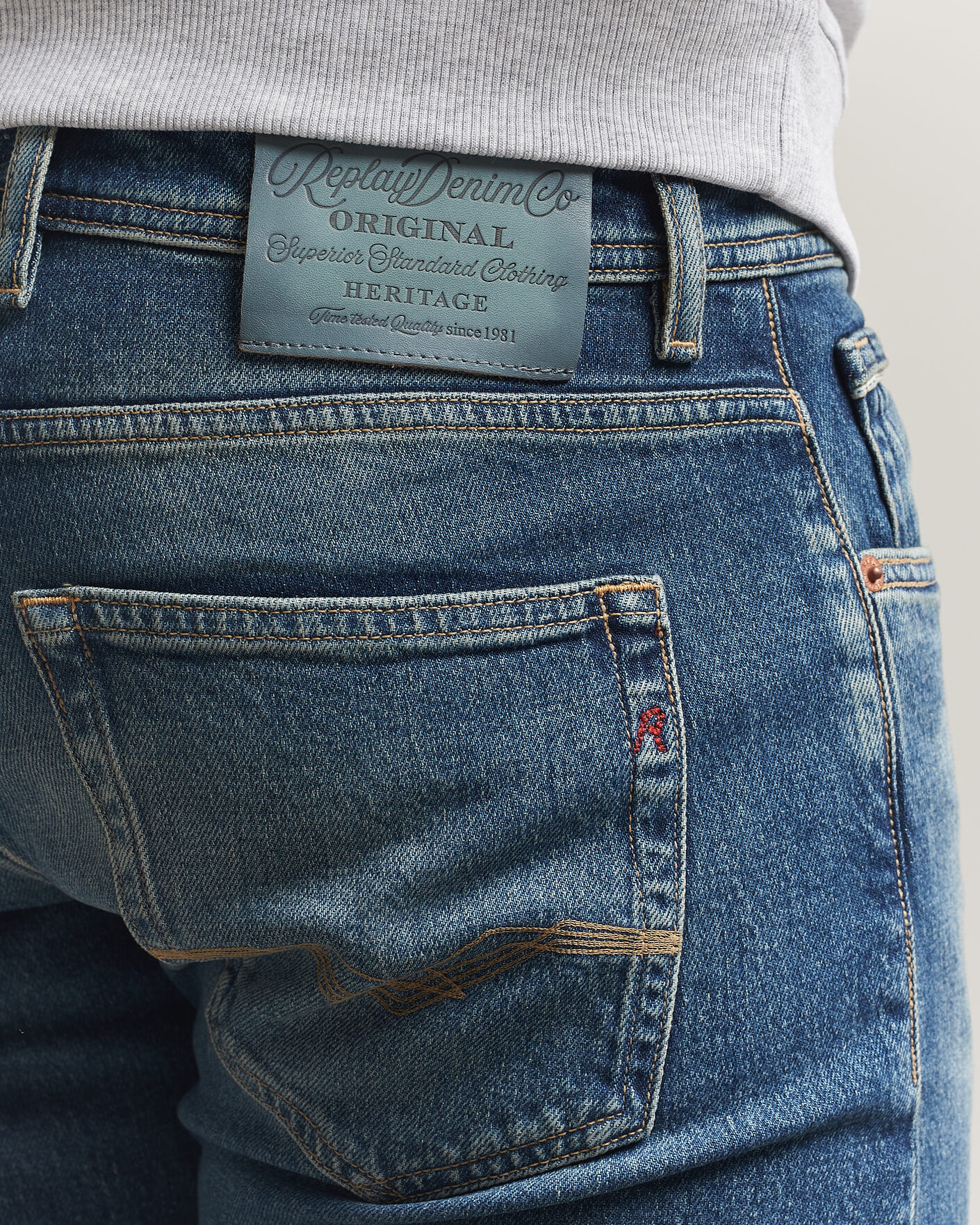 Men | Jeans | Replay | Grover Heritage Original Stretch Jeans Medium Blue