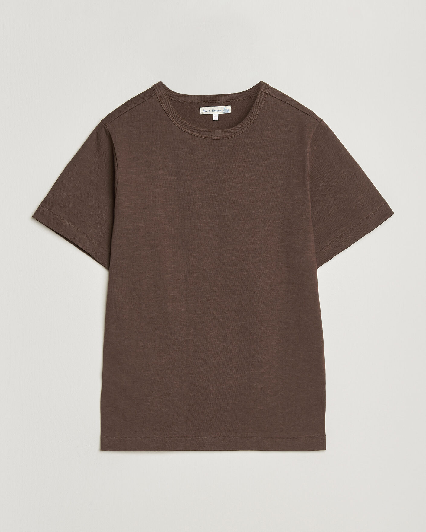 Men |  | Merz b. Schwanen | Relaxed Fit Loopwheeled Heavy T-Shirt Chocolate