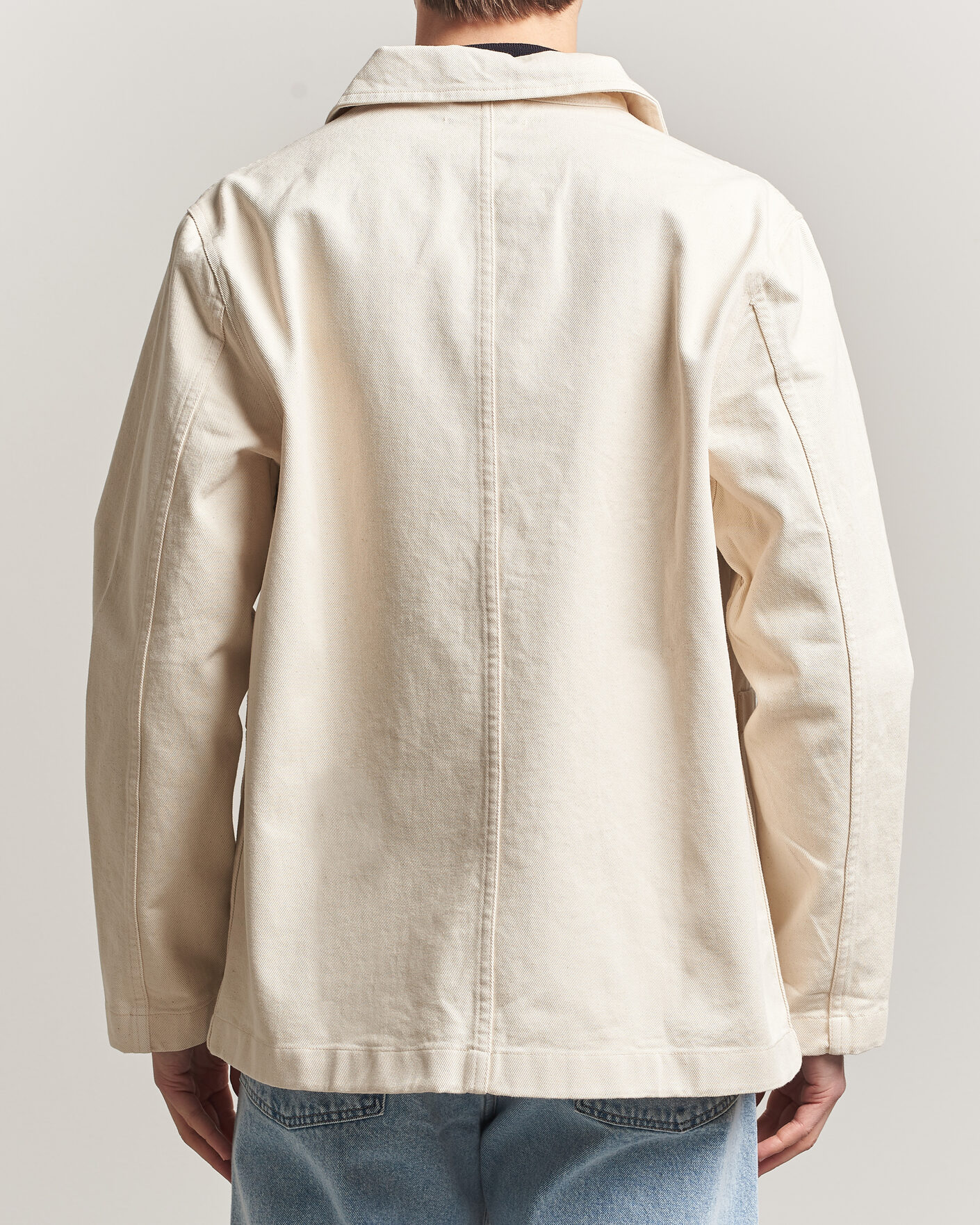 Men | Shirts | Merz b. Schwanen | Worker Cotton Twill Overshirt Nature