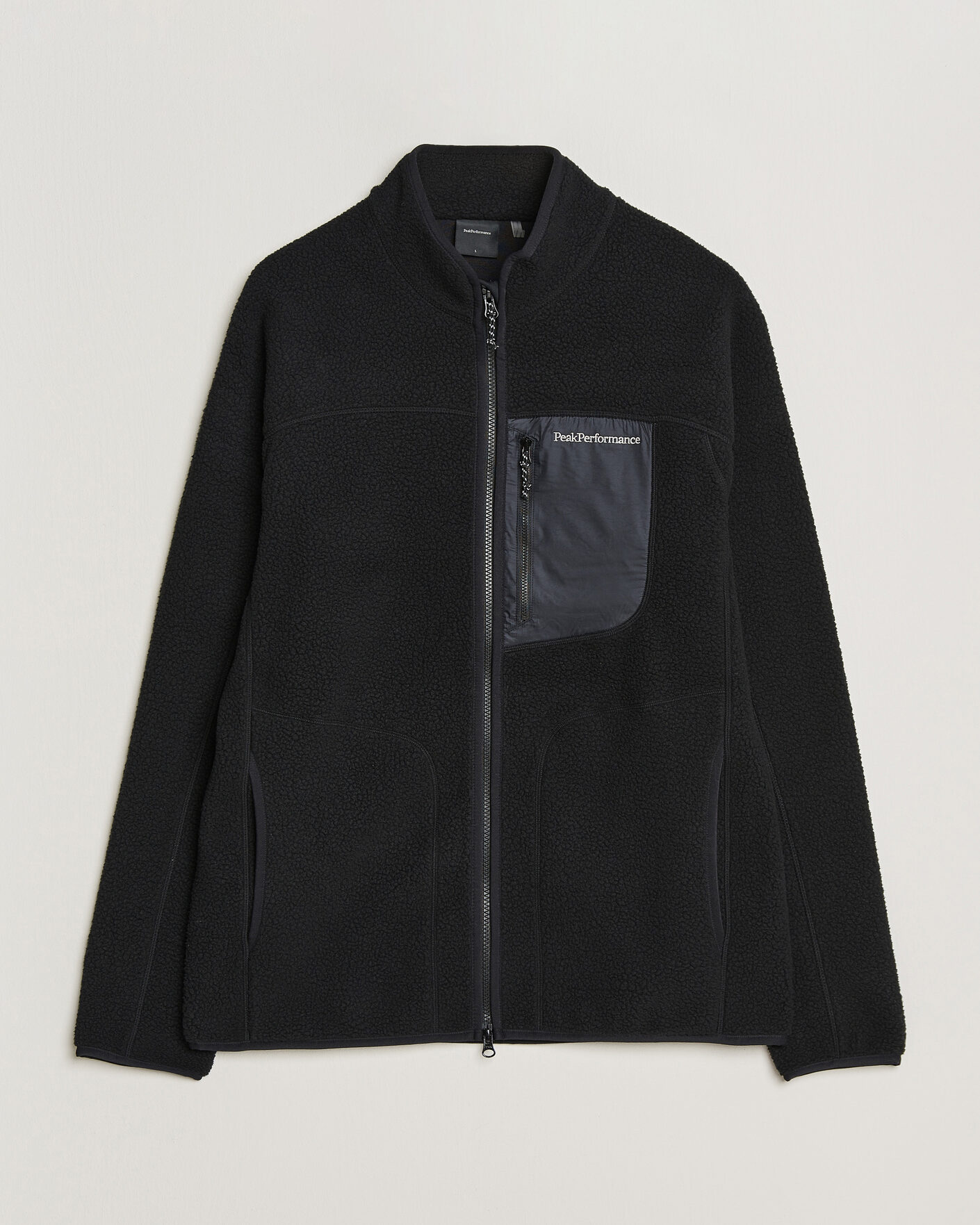 Men | Sweaters & Knitwear | Peak Performance | Nature Rush Pile Full Zip Black