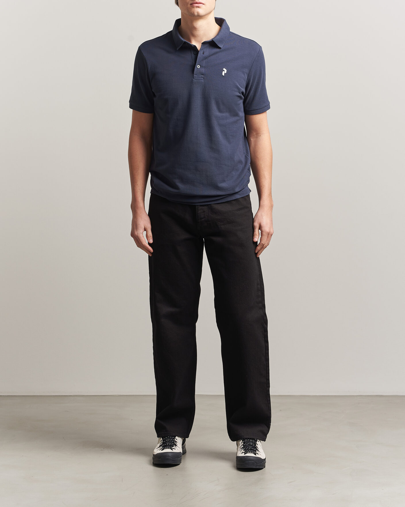 Men | Polo Shirts | Peak Performance | Classic Cotton Polo Blue Shadow