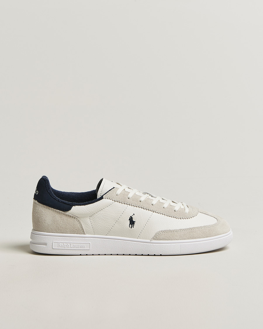 Men | Sneakers | Polo Ralph Lauren | Bedford Leather/Suede Sneakers White/Navy