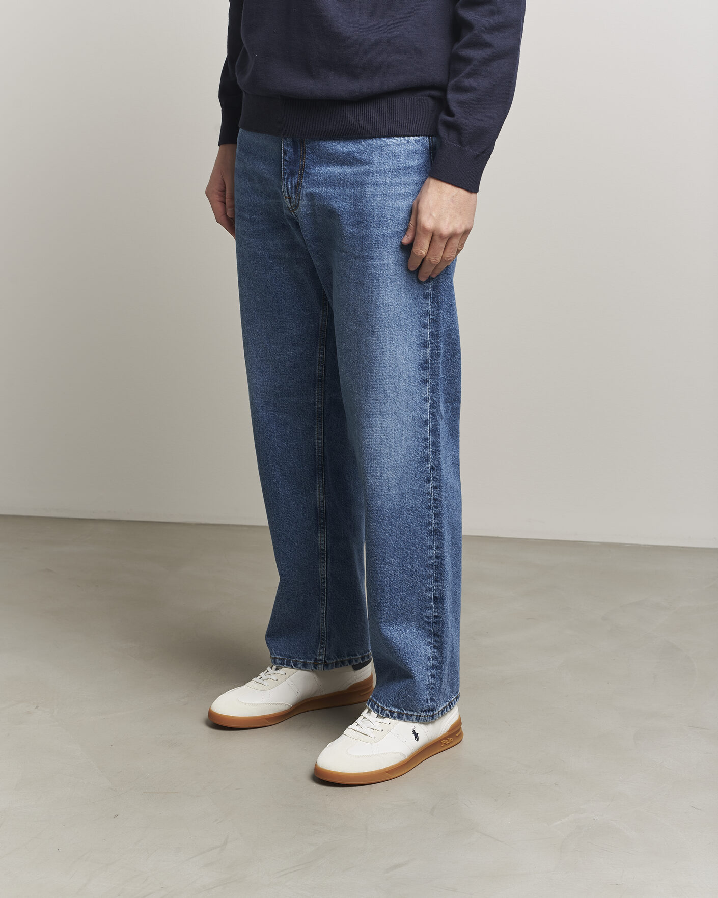 Men | Sneakers | Polo Ralph Lauren | Aera Leather Sneakers Deckwash White/Navy