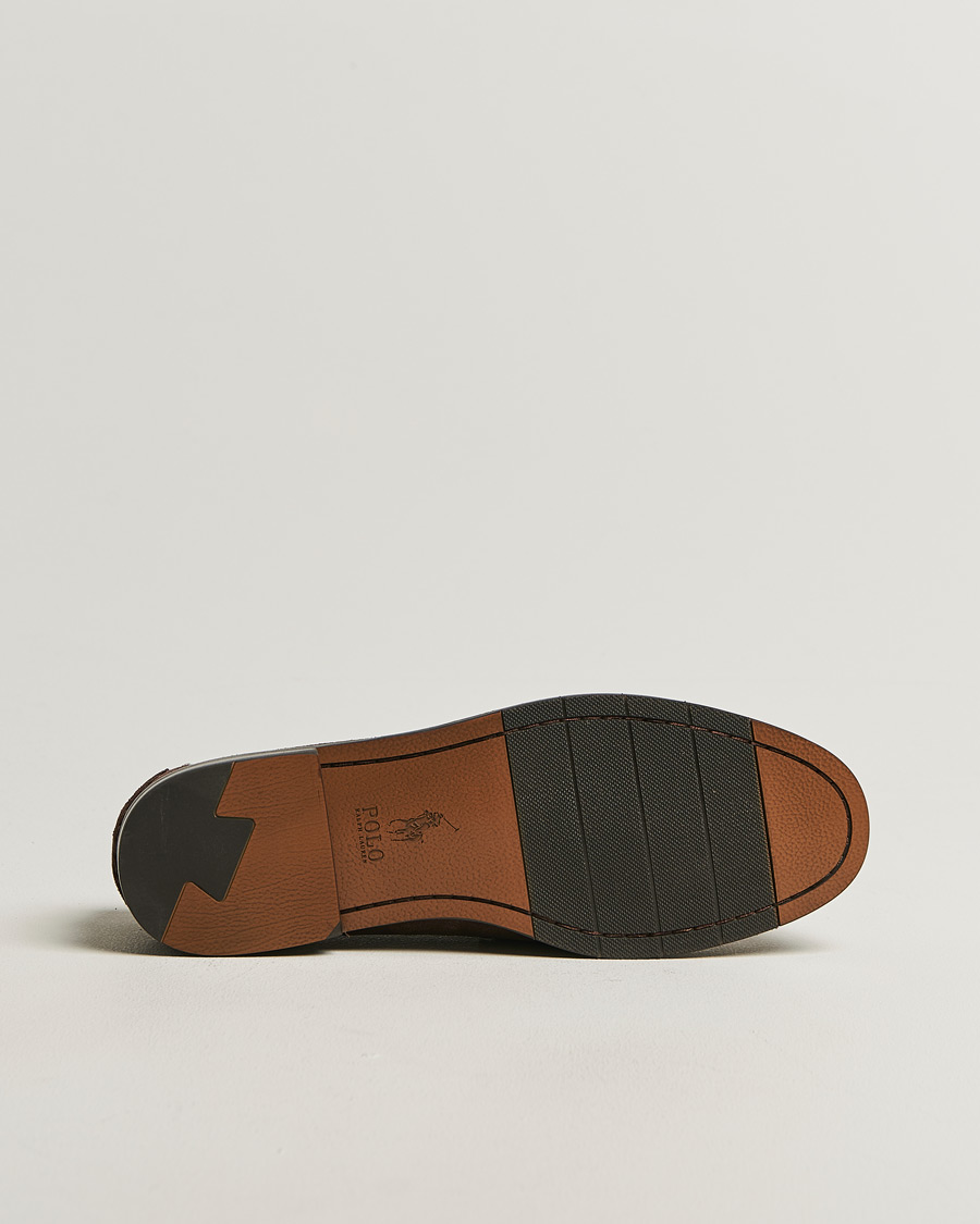 Men | Loafers | Polo Ralph Lauren | Alston Suede Penny Loafers Dark Brown